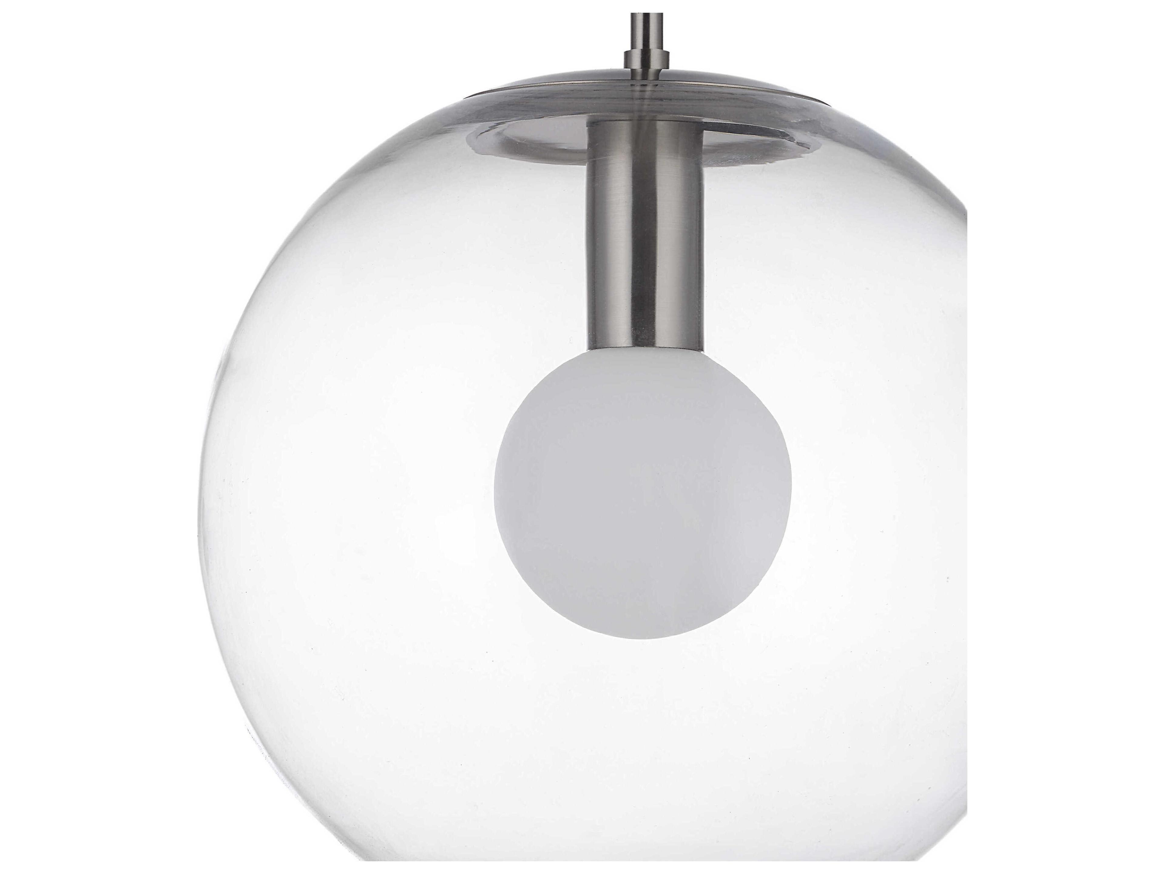 Renwil Quince 1-Light Satin Nickel Globe Mini Pendant