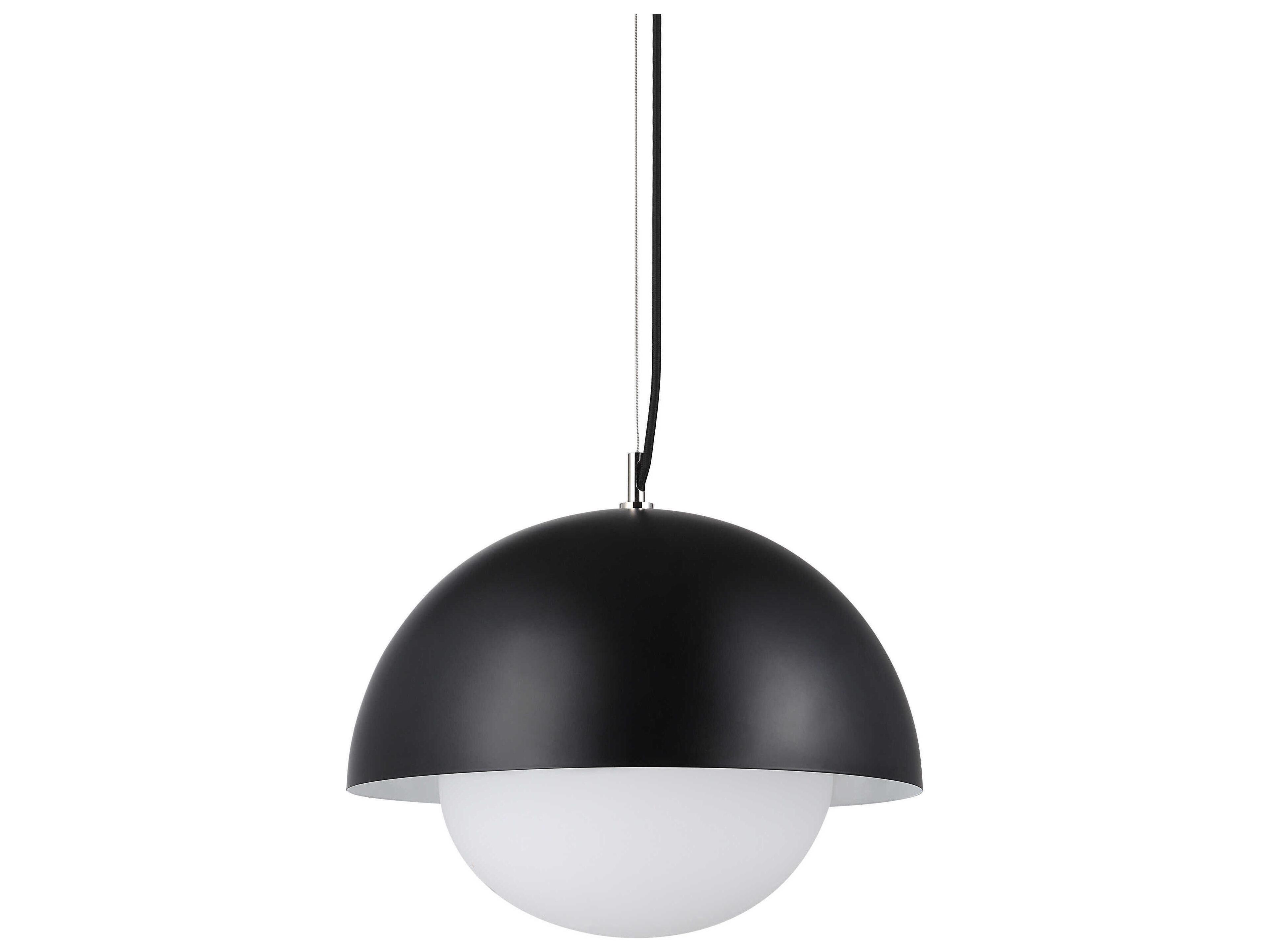 Renwil Antonio 1-Light Matte Black Pendant