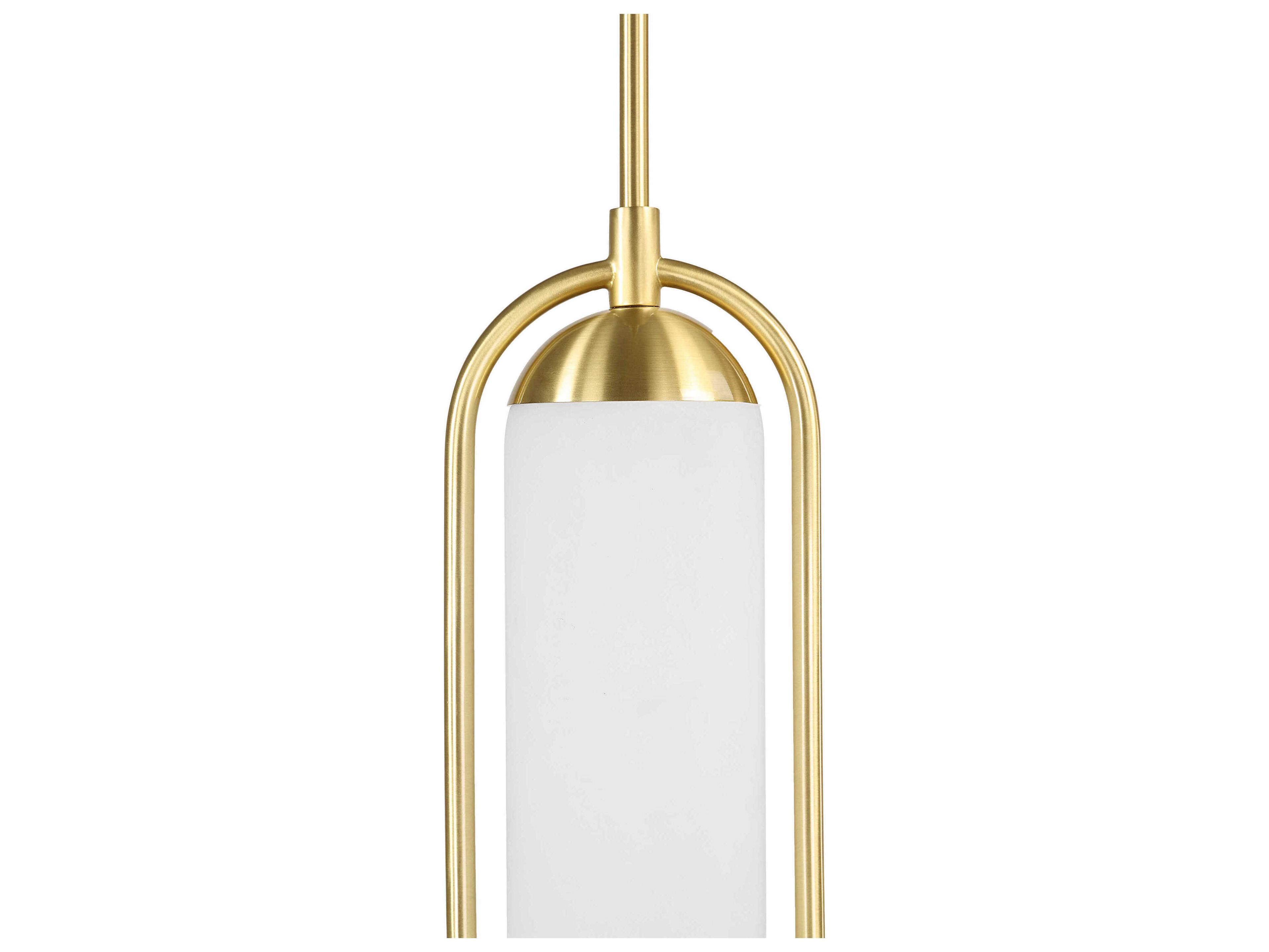 Renwil Thurles 1-Light Plated Satin Dark Brass Gold Cylinder Mini Pendant