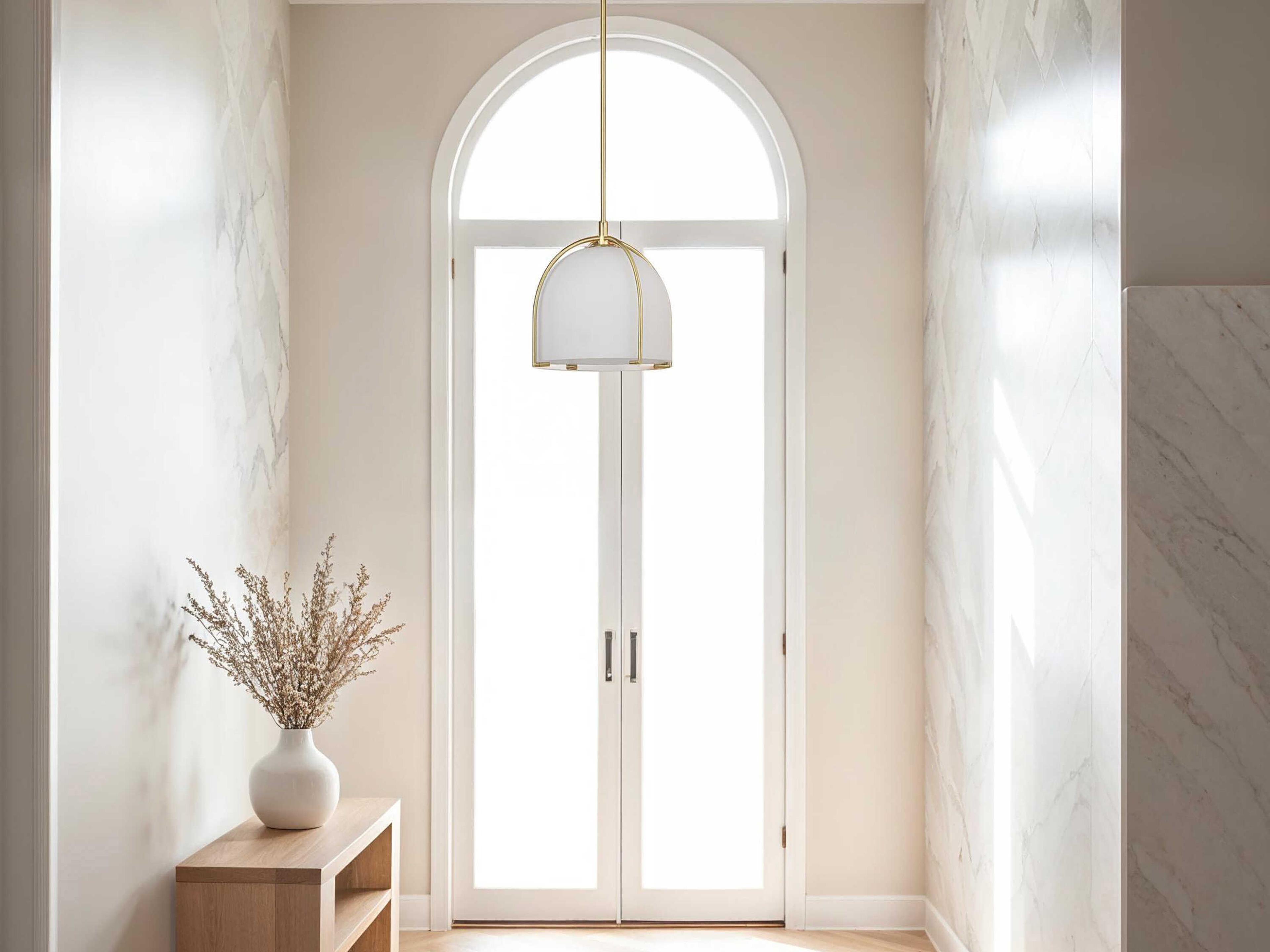 Renwil Alicante 1-Light Plated Satin Dark Brass Gold Pendant