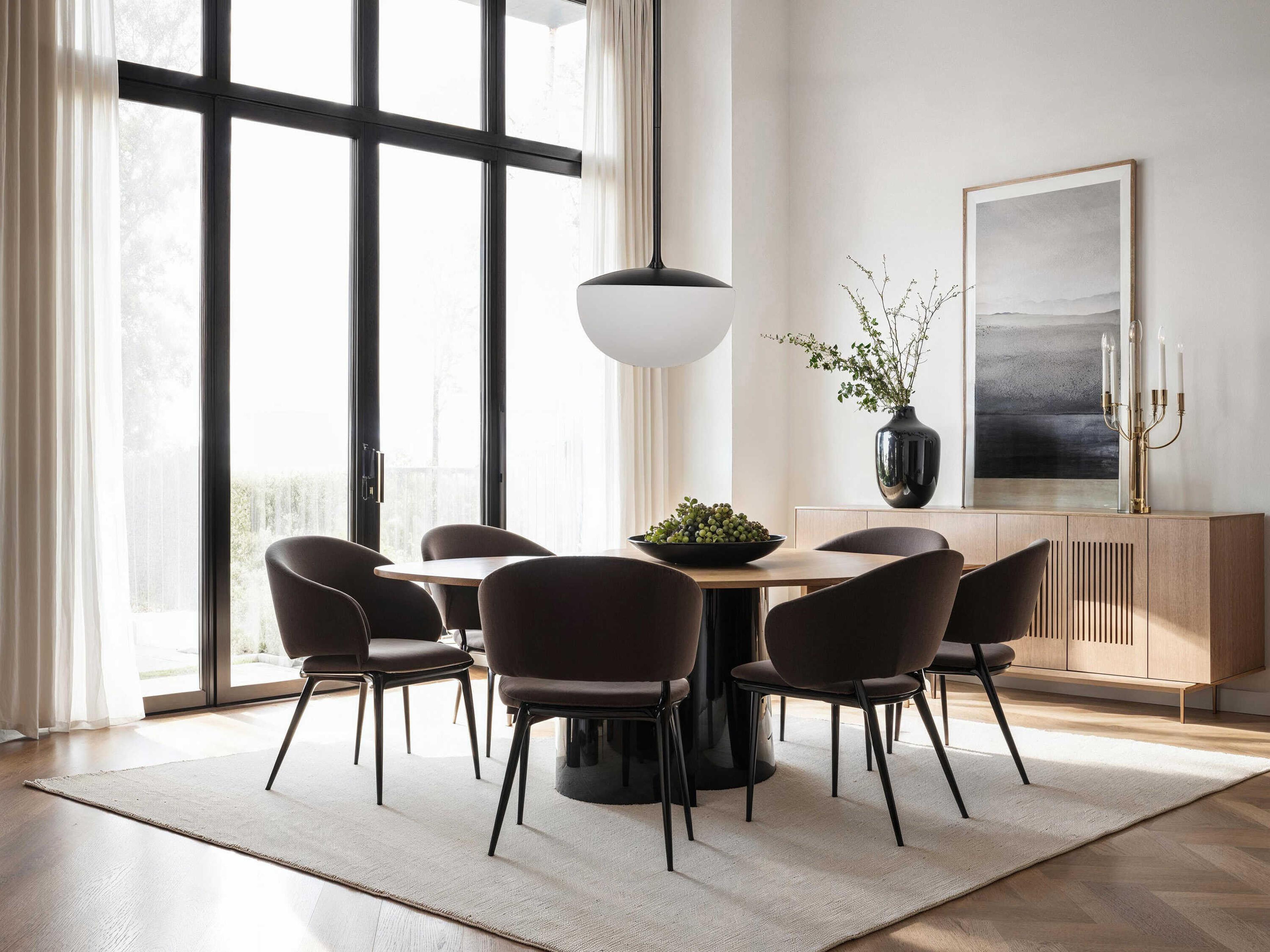 Renwil Aditi 1-Light Black Pendant