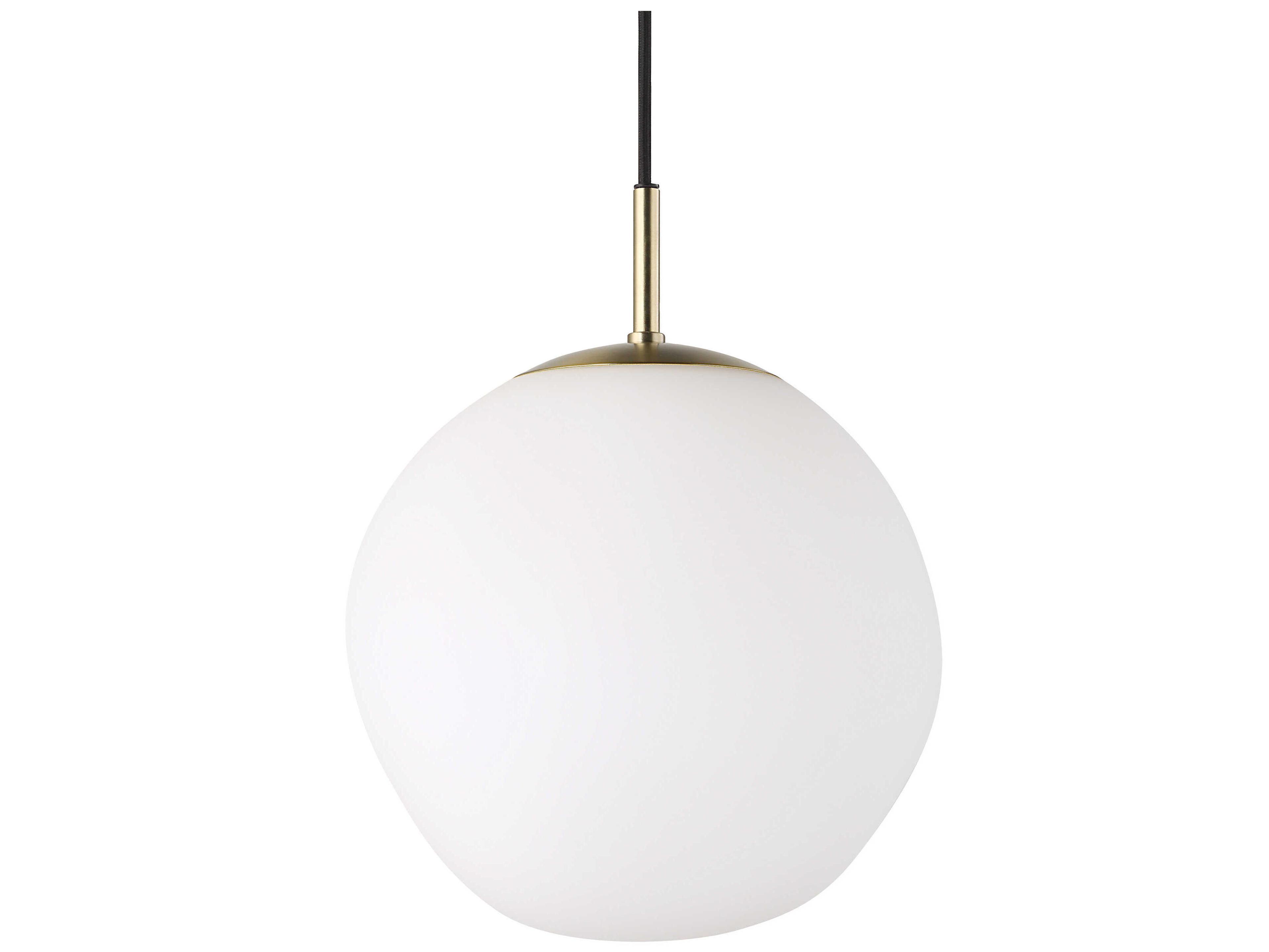 Renwil Koa 1-Light Plated Champagne Gold Globe Pendant