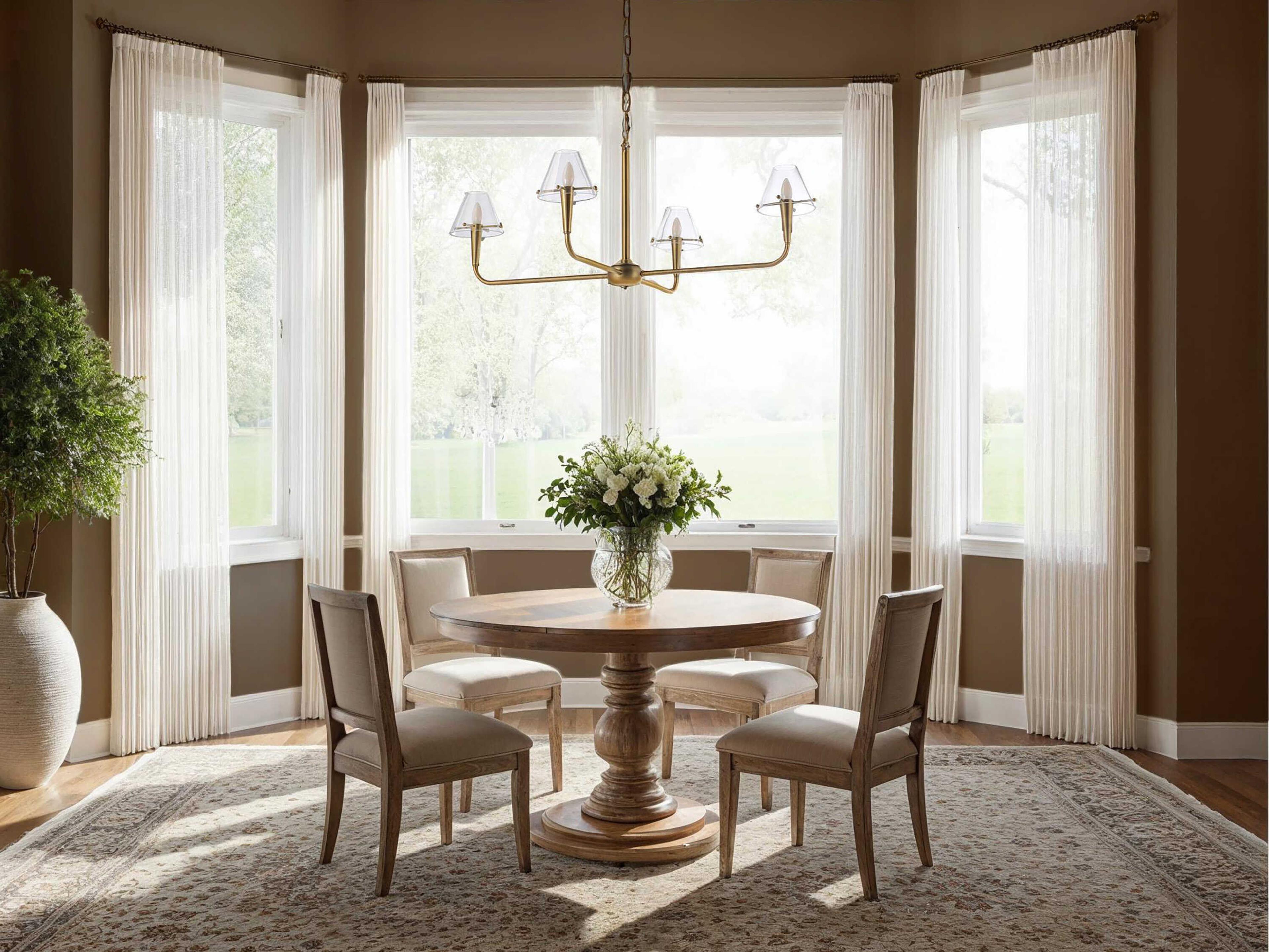 Renwil Maite 4-Light Plated Dark Antique Brushed Brass Candelabra Chandelier