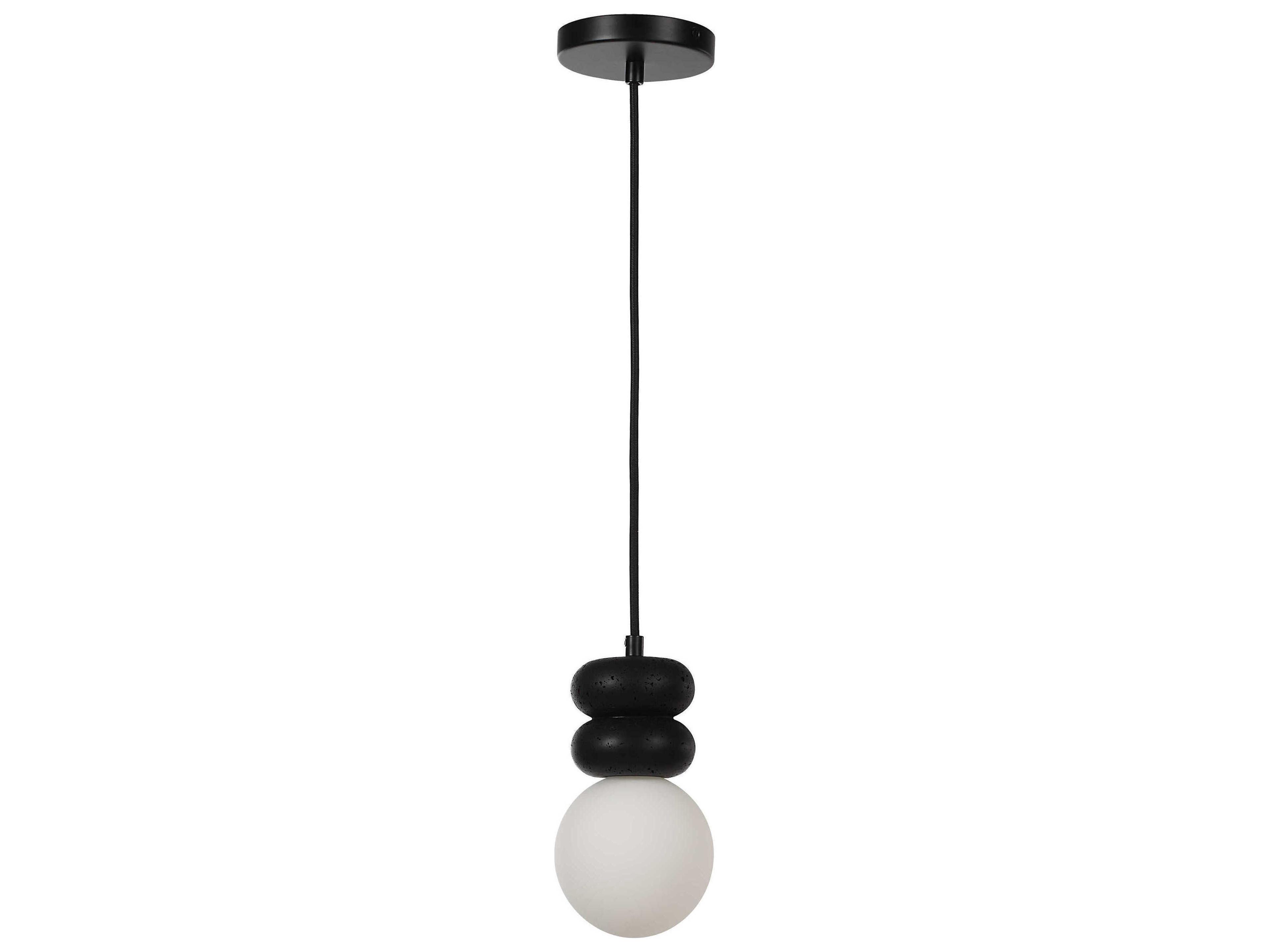 Solene 1-Light Painted Matte Black Globe Mini Pendant