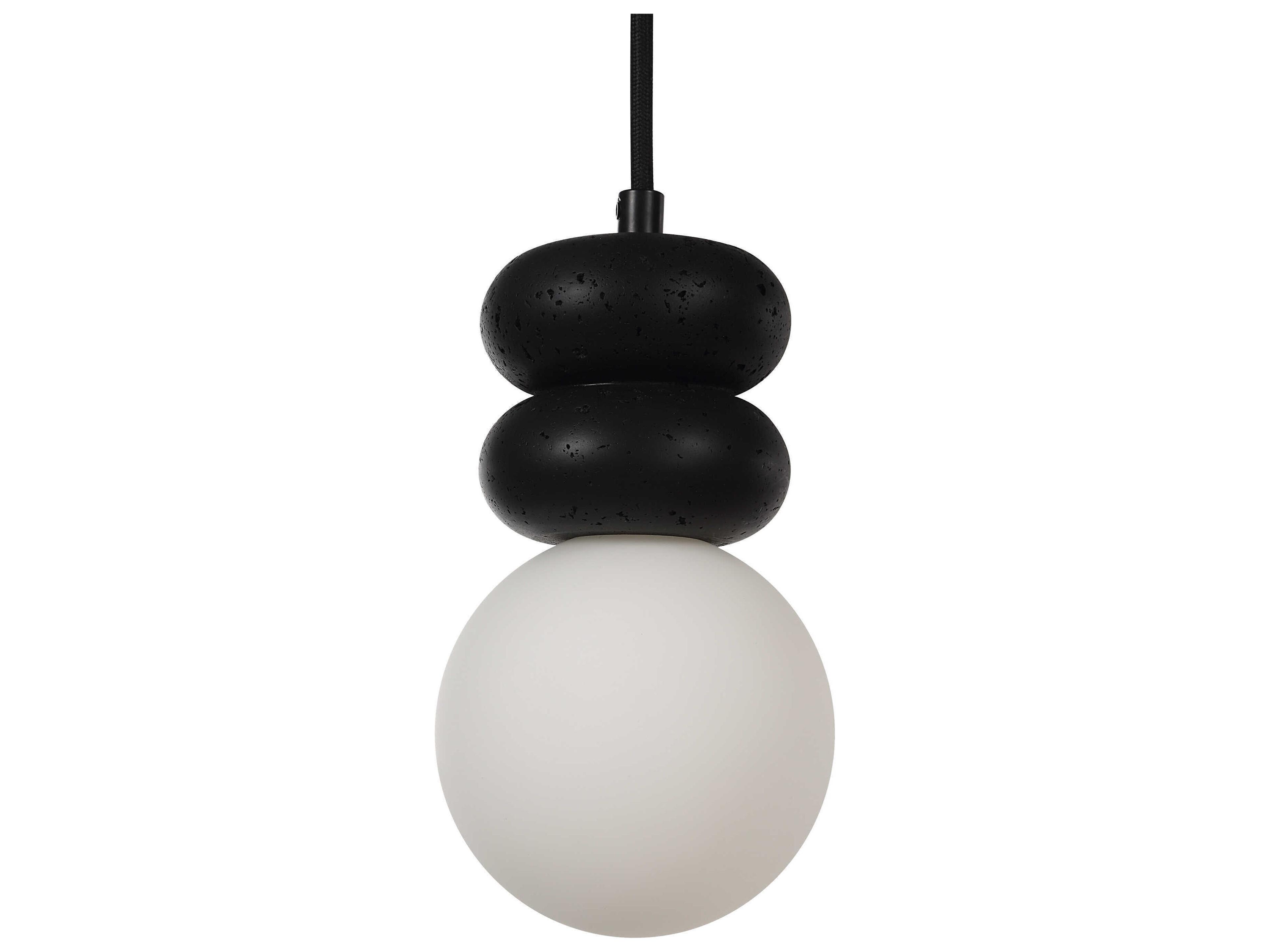Renwil Solene 1-Light Painted Matte Black Globe Mini Pendant