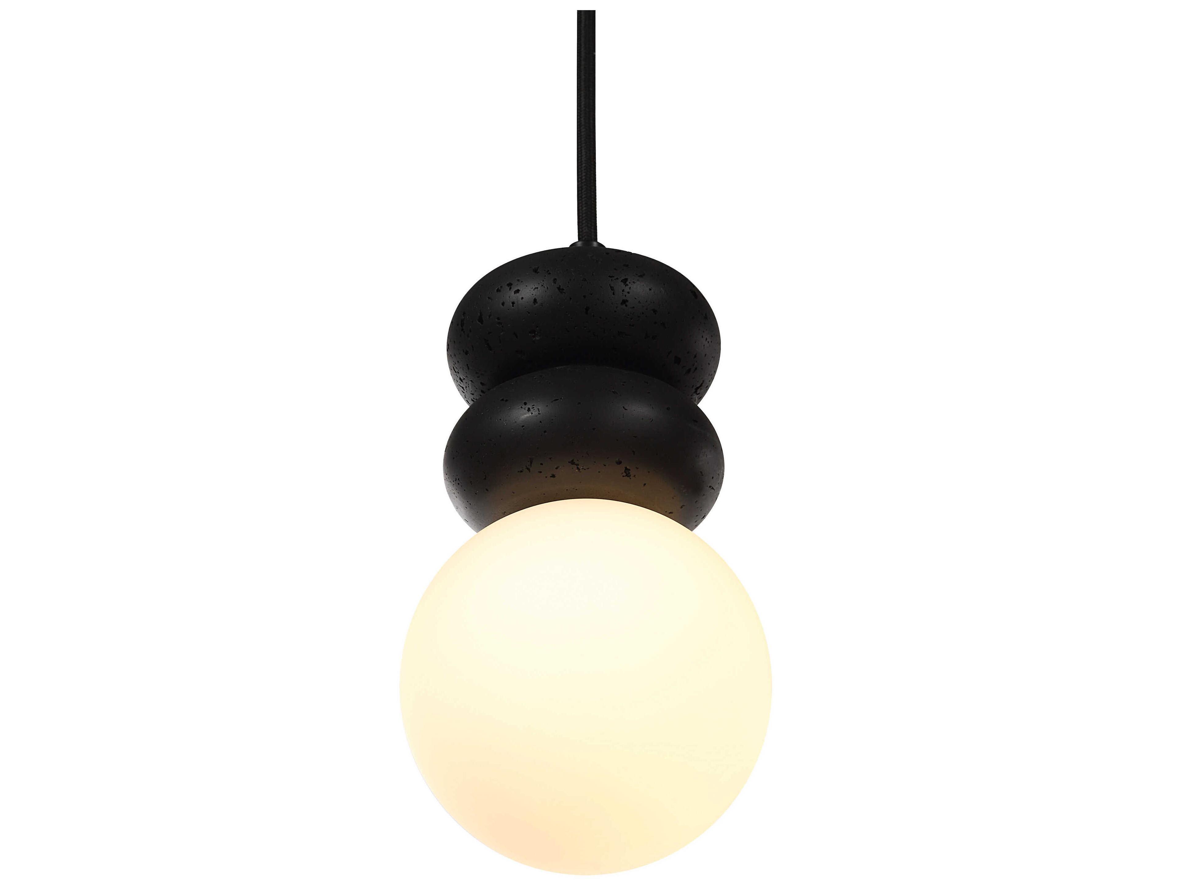 Renwil Solene 1-Light Painted Matte Black Globe Mini Pendant