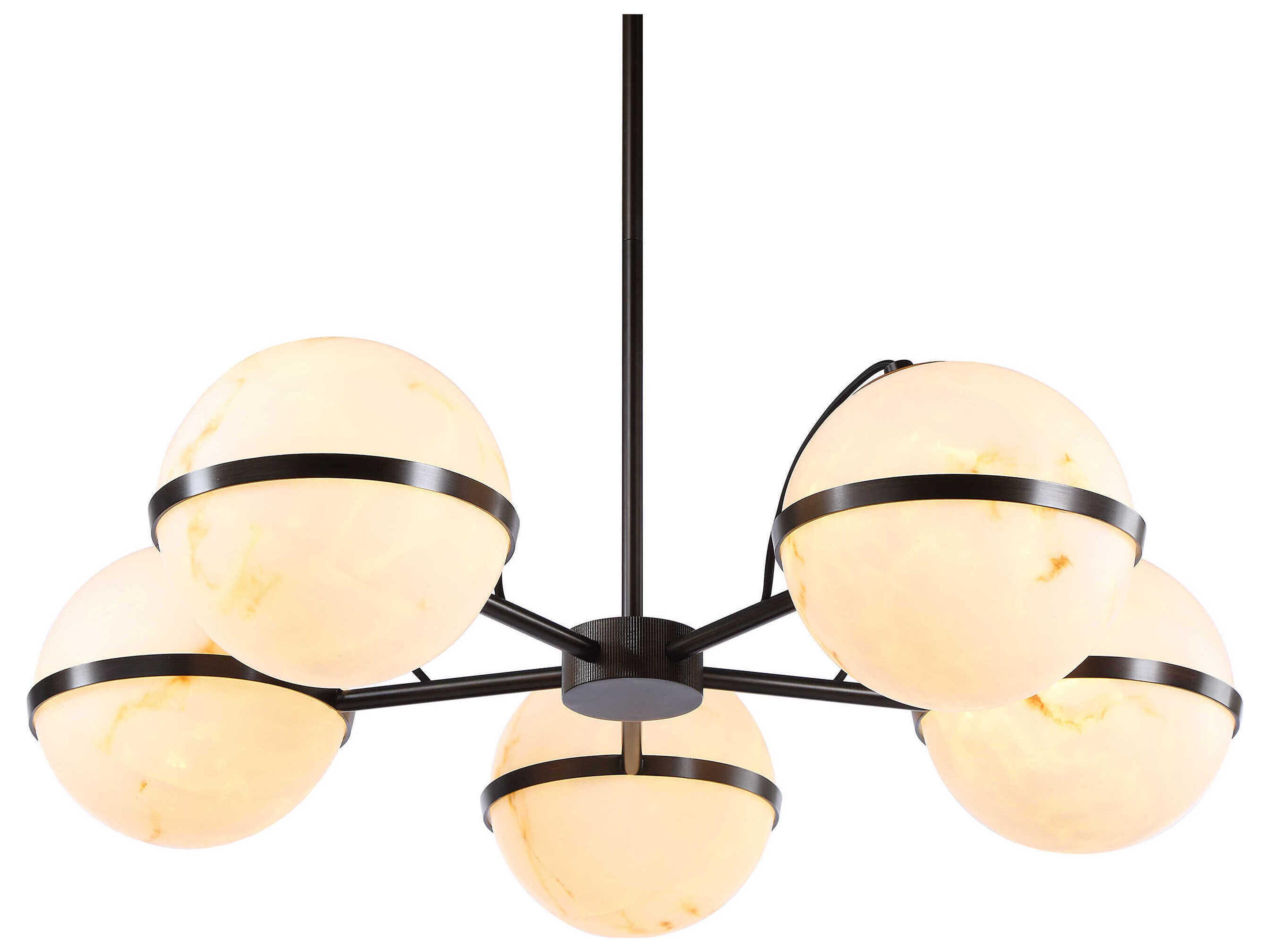 Renwil Roca 5-Light Powder Coated Dark Antique Bronze Chandelier