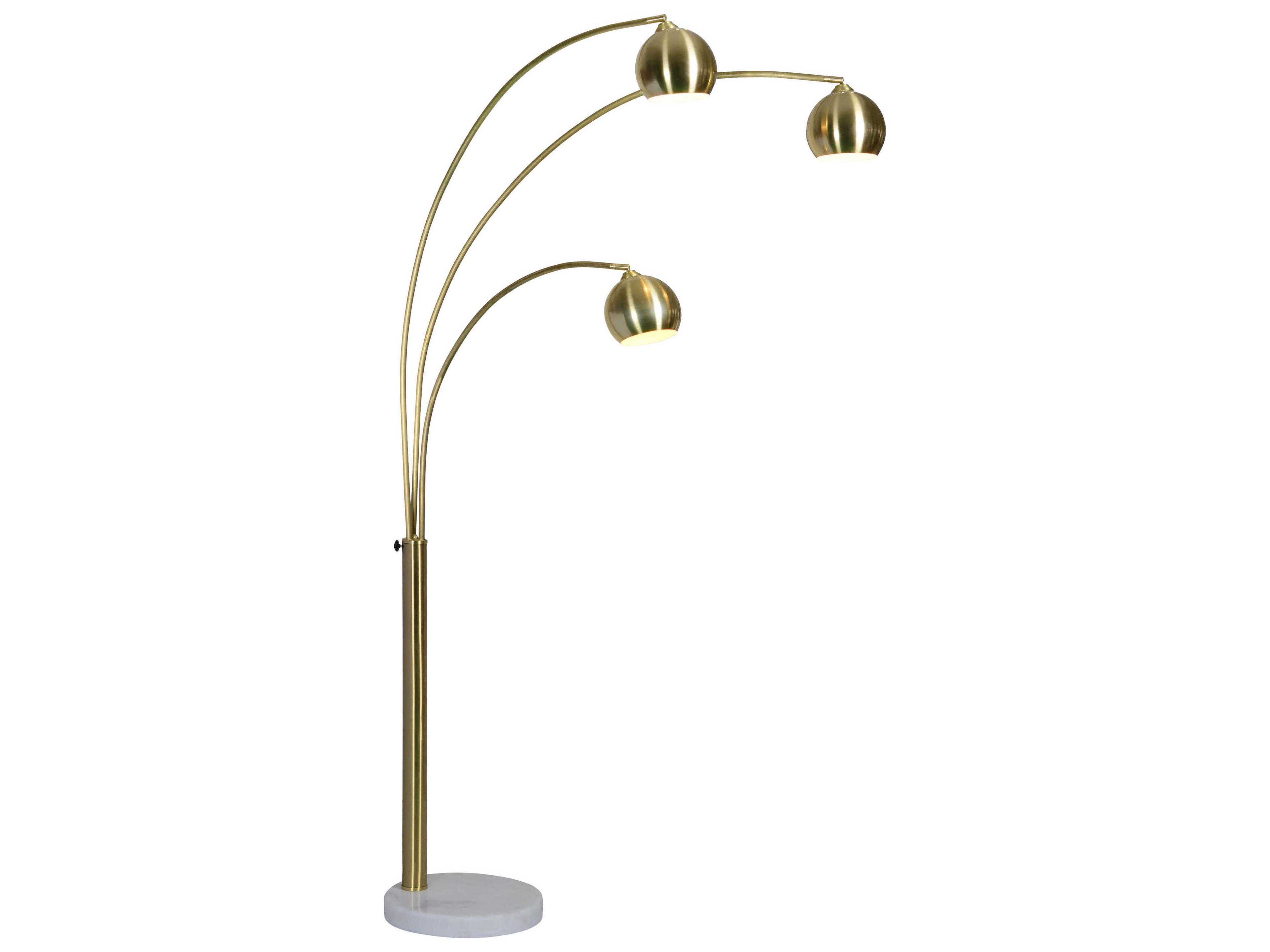 Dorset Satin Brass Iron Floor Lamp