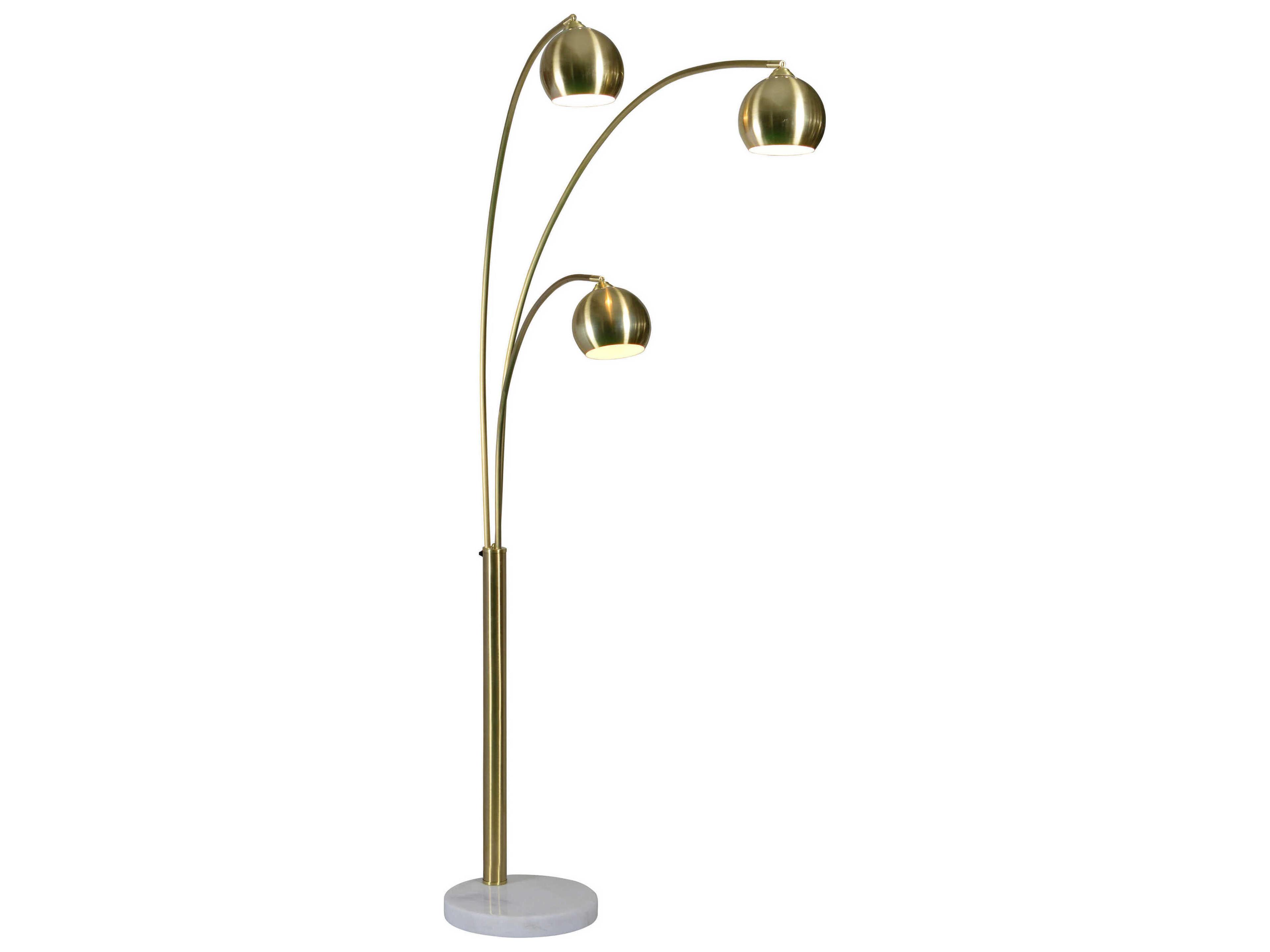 Renwil Dorset Satin Brass Iron Floor Lamp