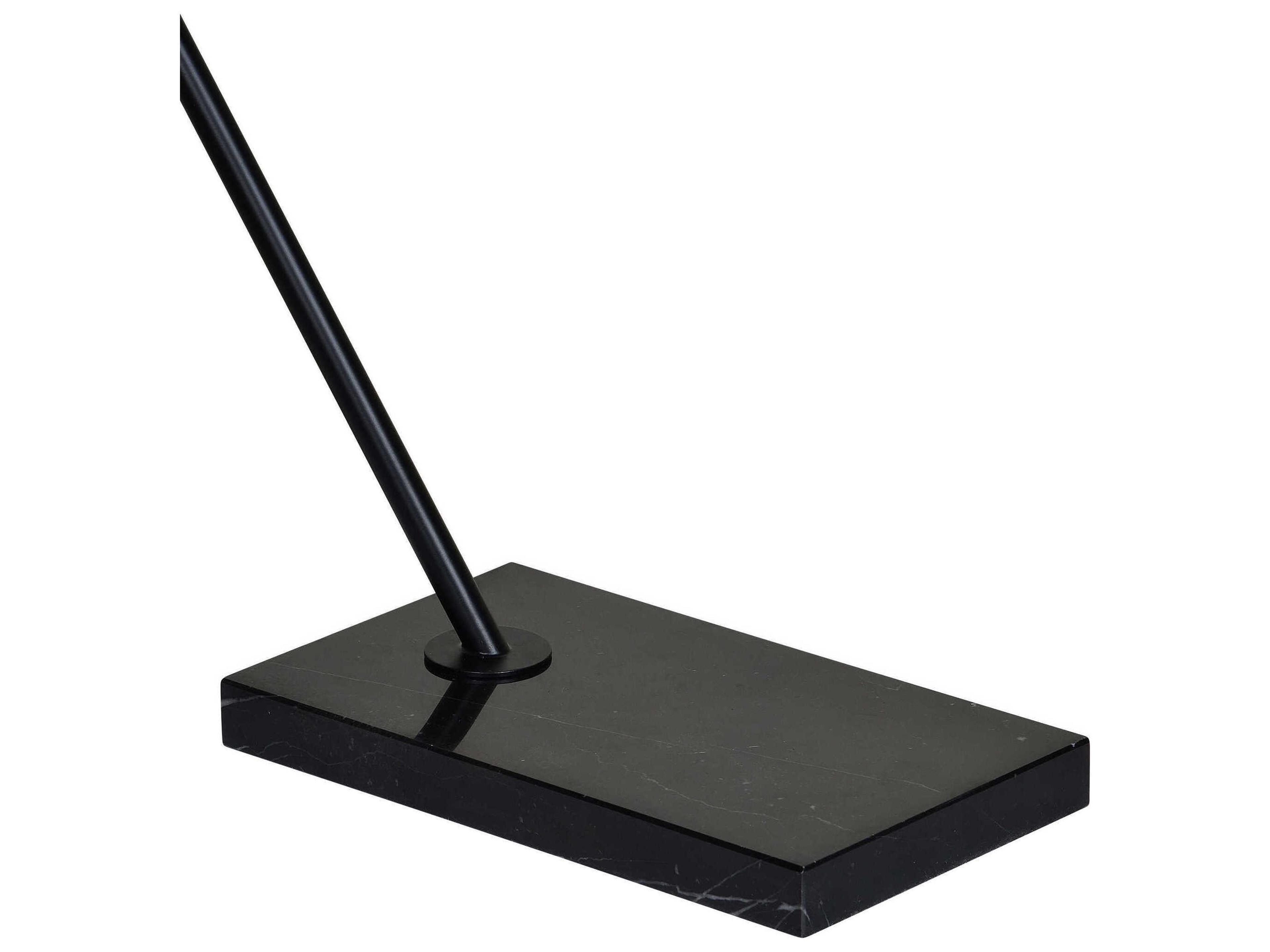 Renwil Penelin Matte Black Linen Floor Lamp