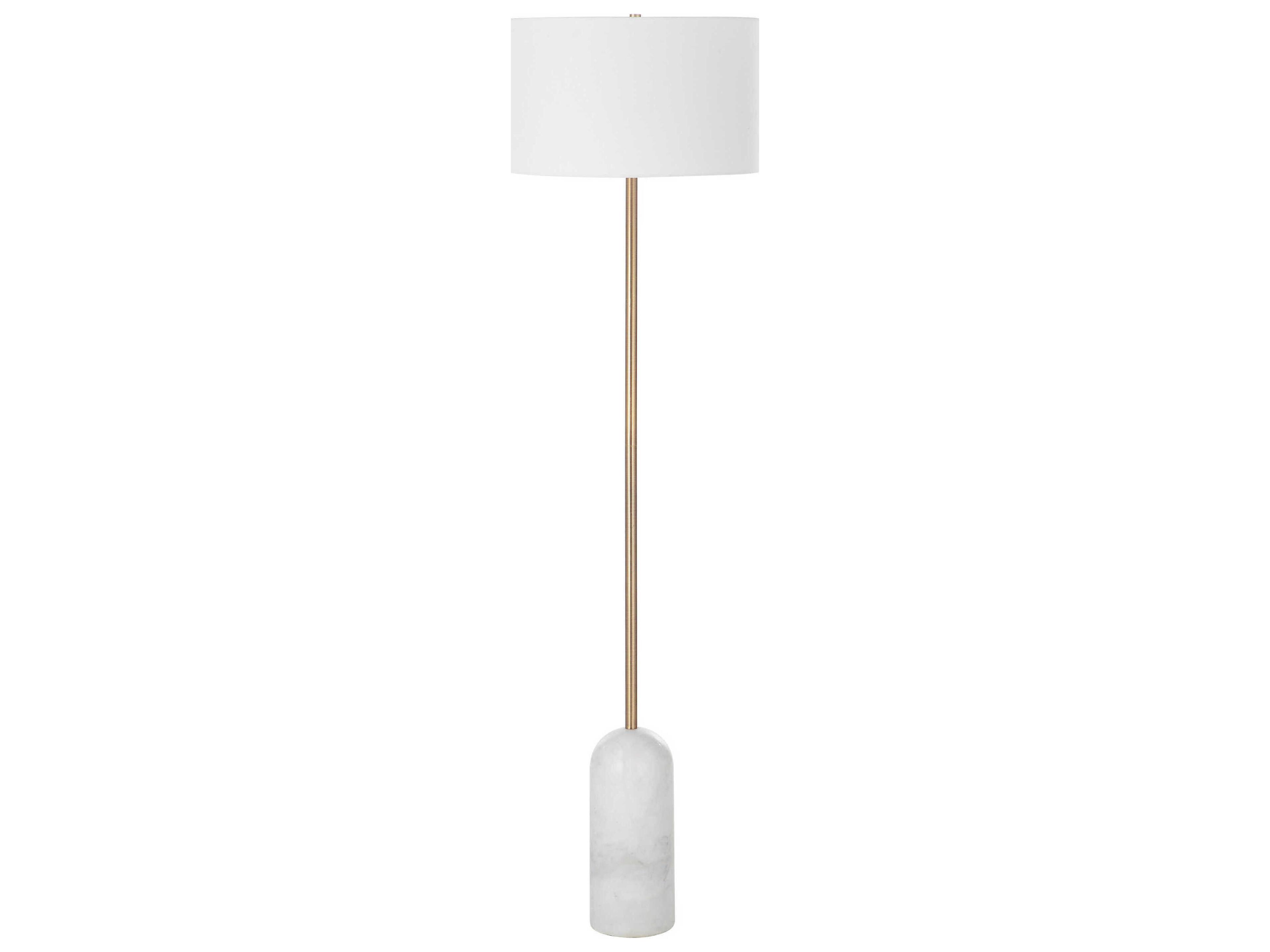 Lozica Antique Brushed Brass Floor Lamp