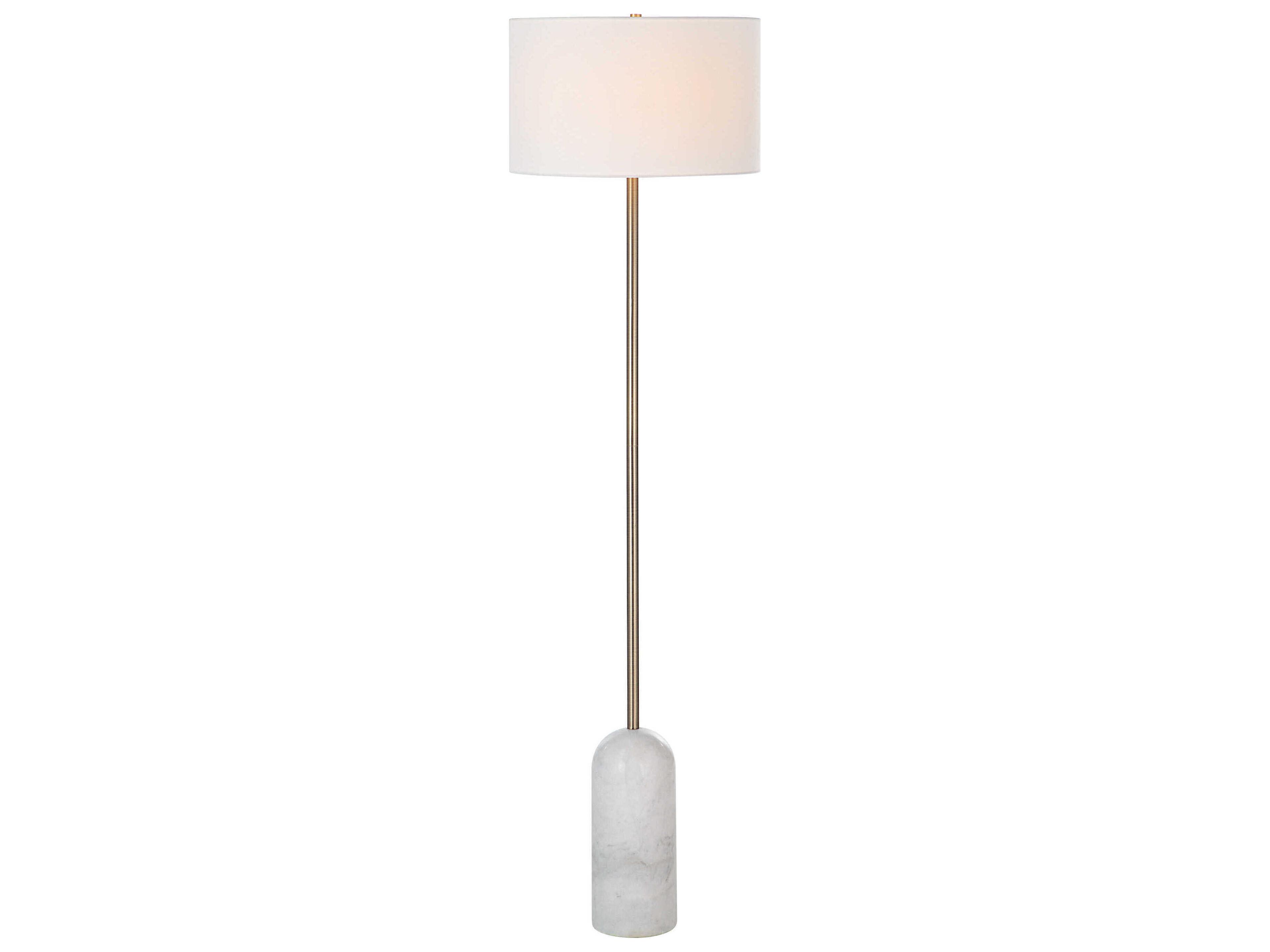 Renwil Lozica Antique Brushed Brass Floor Lamp