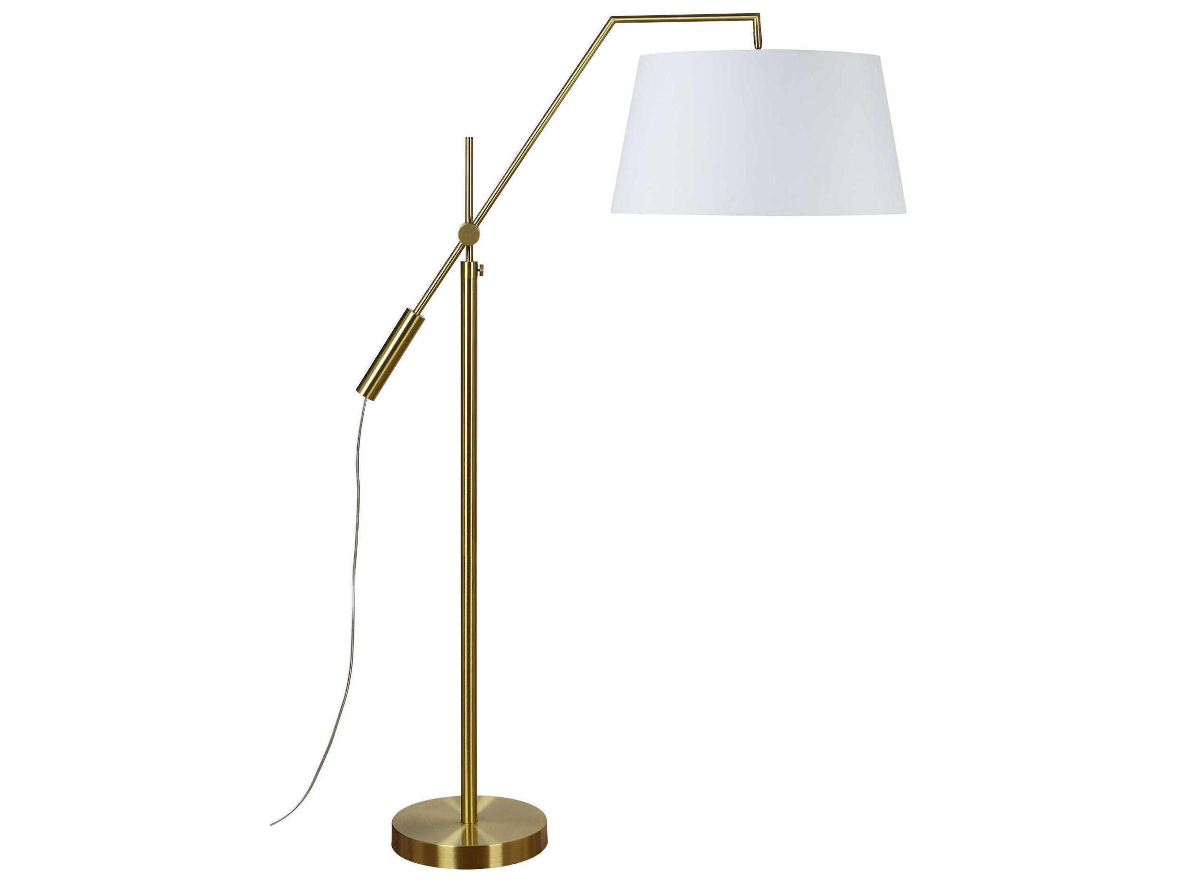 Claire Satin Brass Floor Lamp