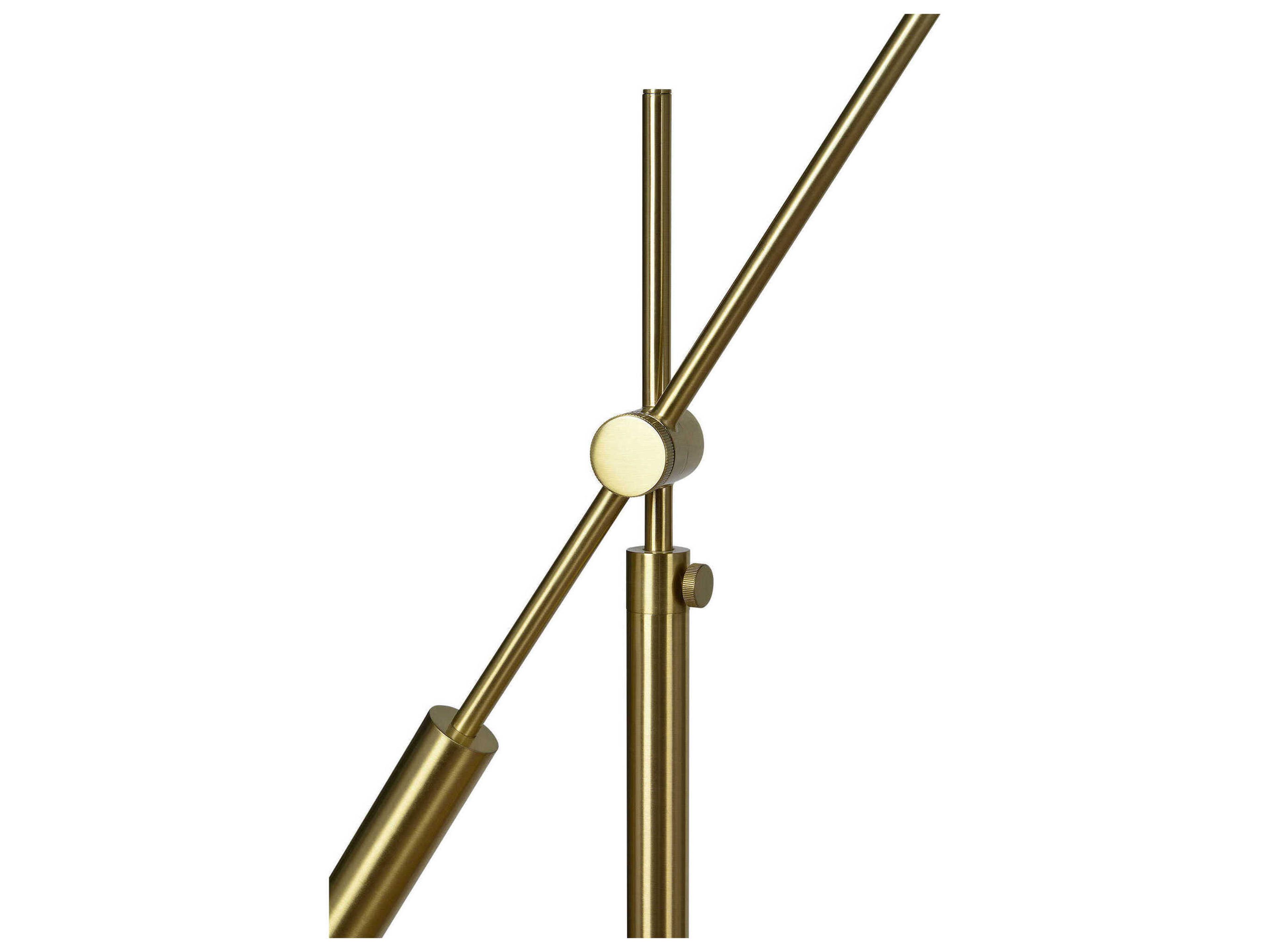 Renwil Claire Satin Brass Floor Lamp