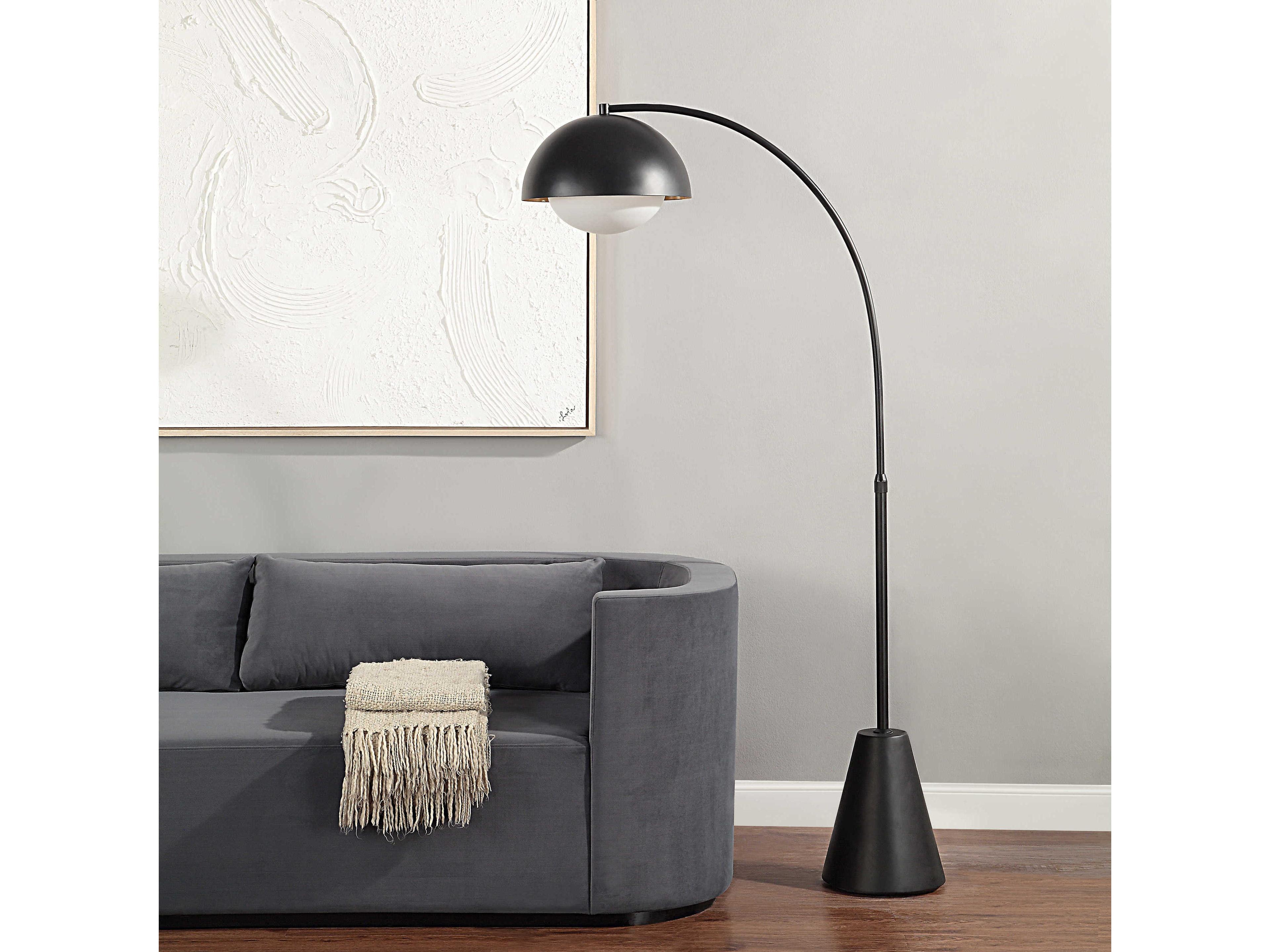 Renwil Cooke Matte Black Floor Lamp