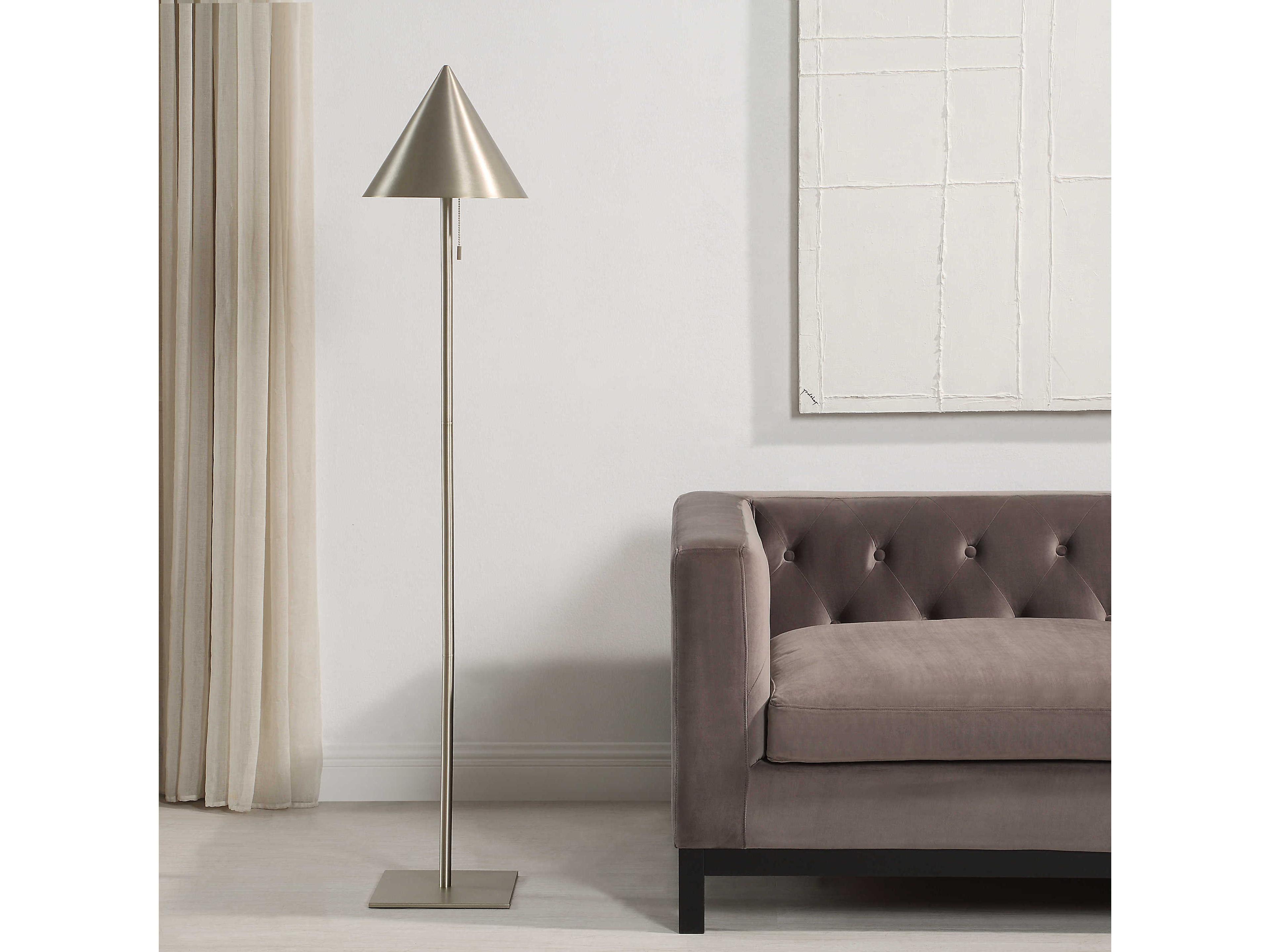 Renwil Kos Champagne Plated Iron Silver Floor Lamp