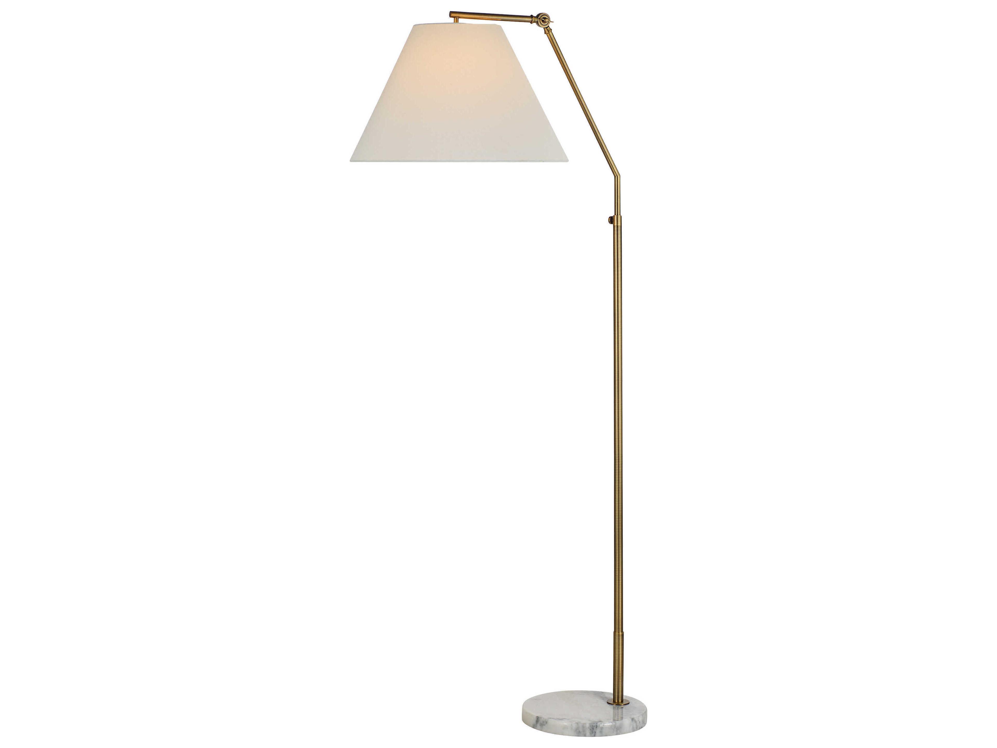 Renwil Claire Dark Antique Brushed Brass Floor Lamp