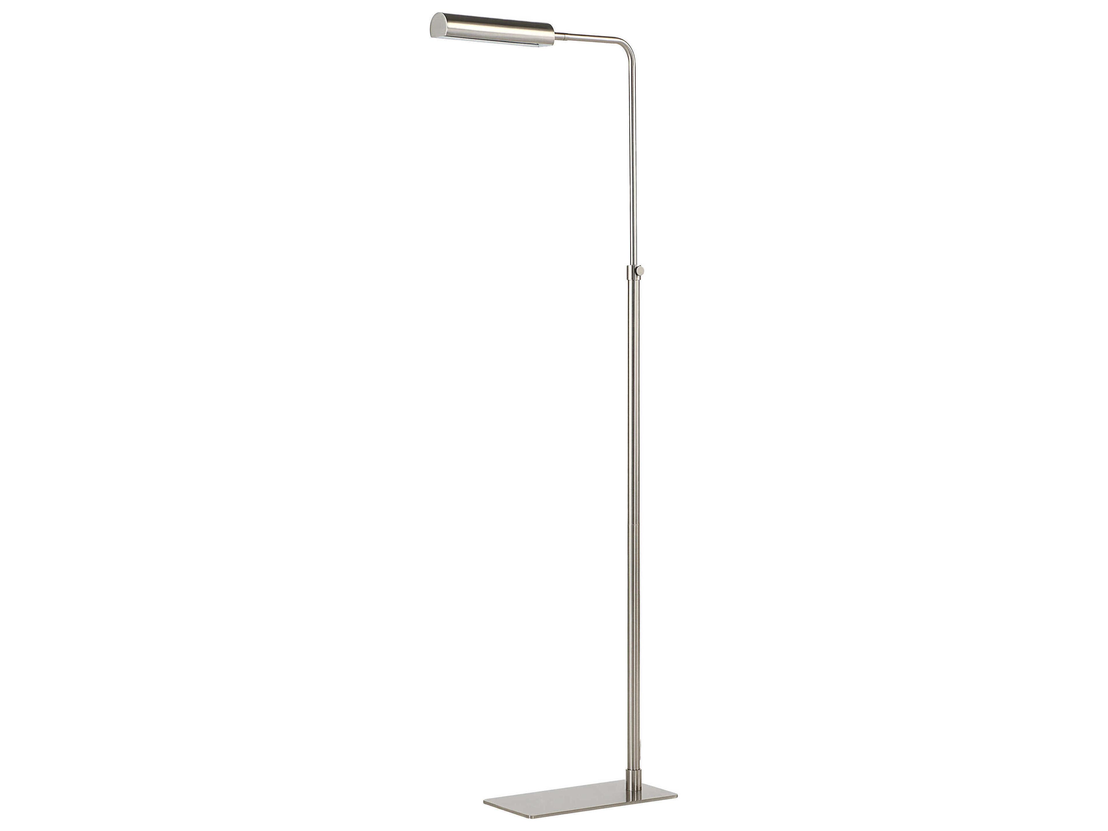 Karima Plated Brushed Nickel Gray Floor Lamp