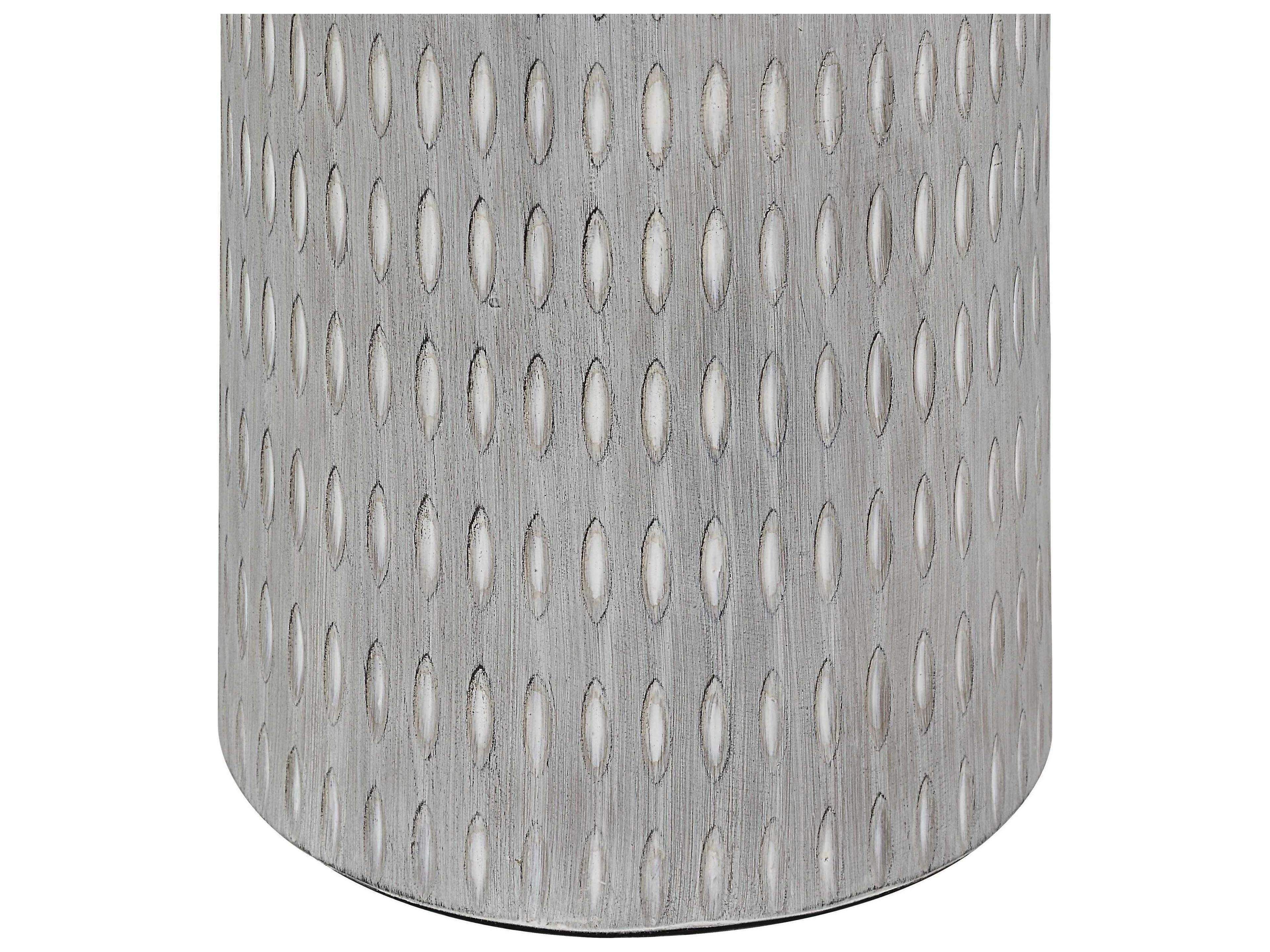 Renwil Crimsom Painted Cream Ivory Linen Off White Floor Lamp