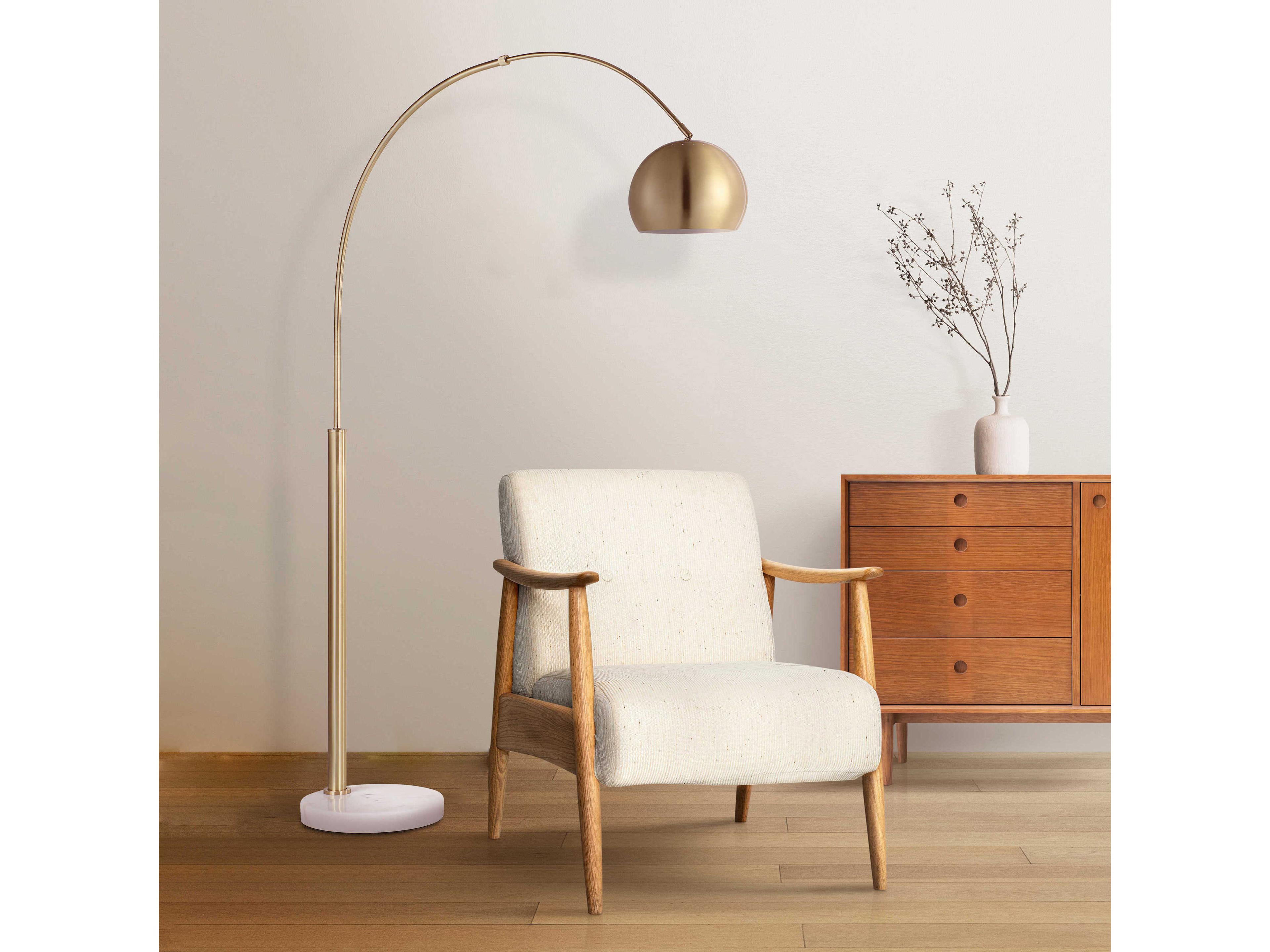 Renwil Daleela Plated Brushed Gold Iron Floor Lamp