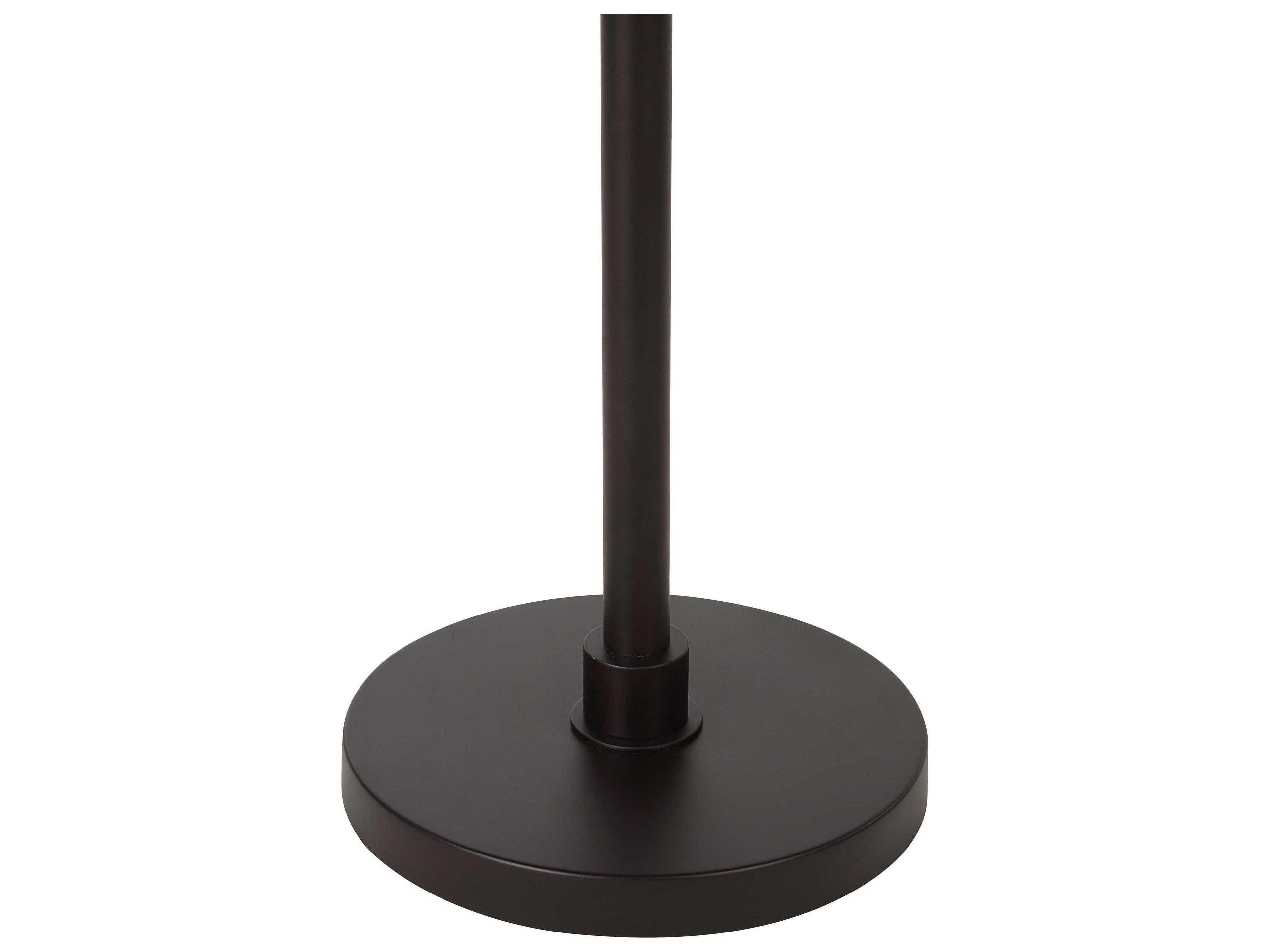 Renwil Danae Powder Coated Bronze Clear Reeded Glass Floor Lamp