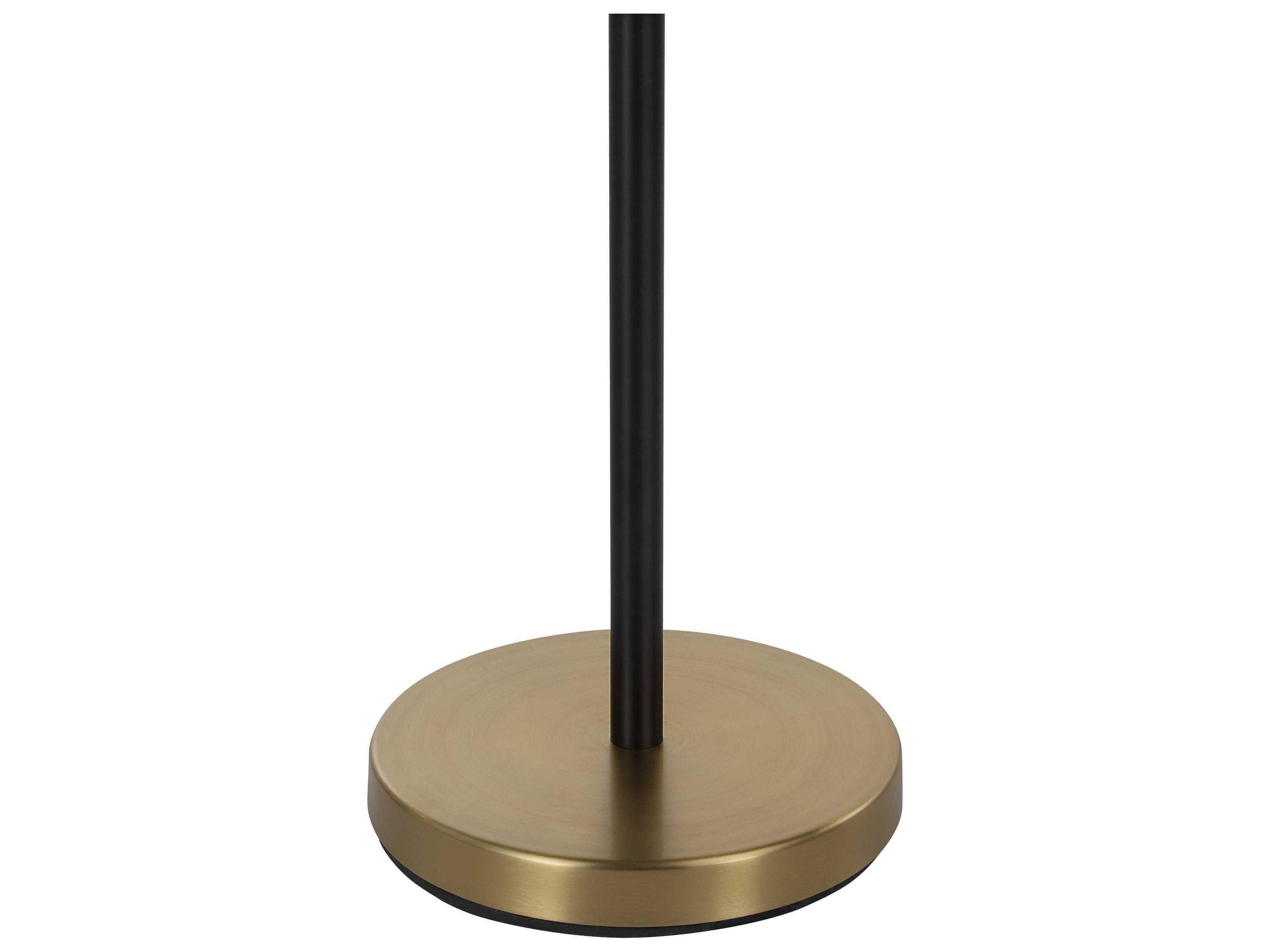 Renwil Mosaic Powder Coated Matte Black Plated Brushed Brass Iron Floor Lamp