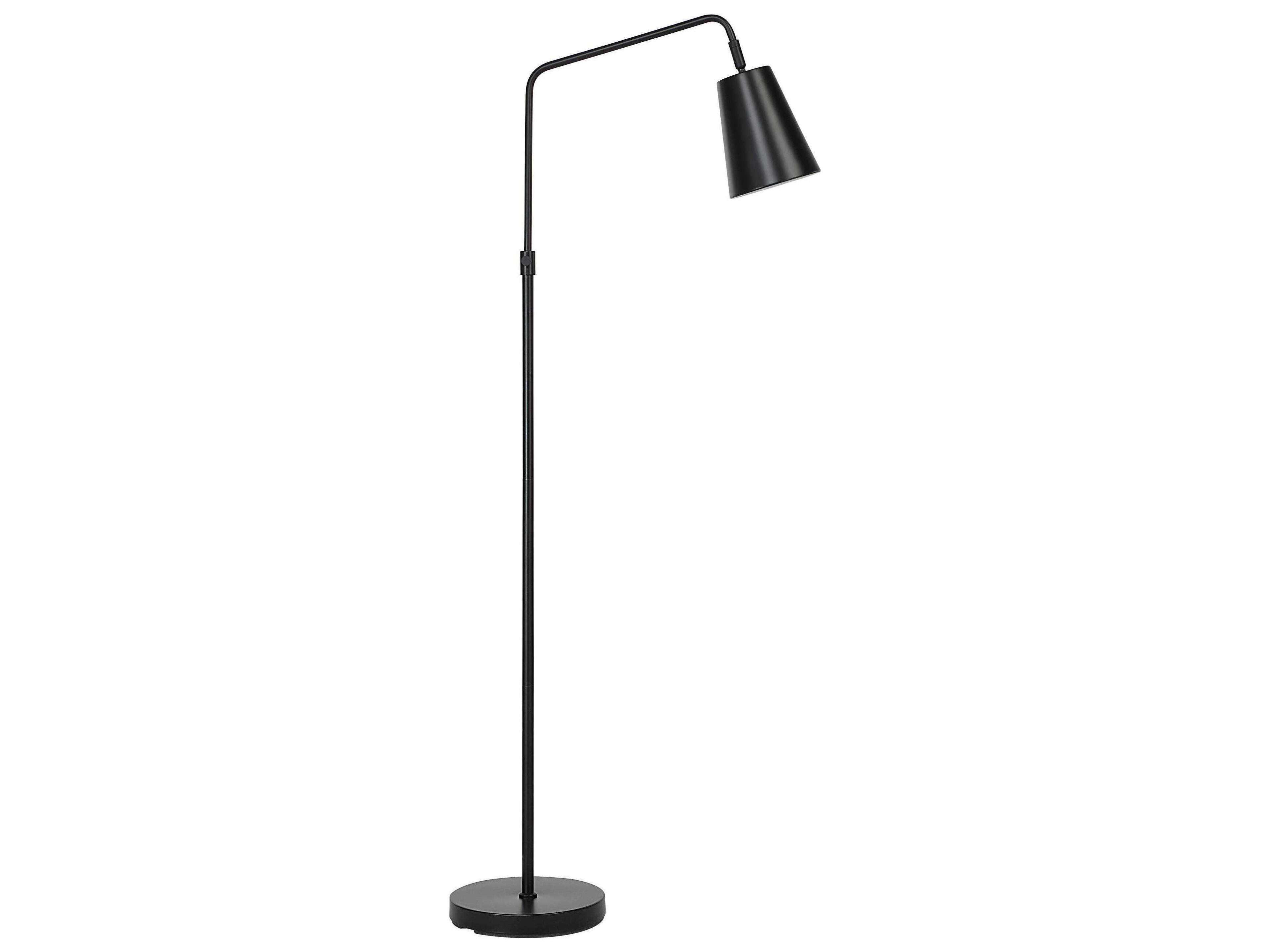 Renwil Nottingham Powder Coated Matte Black Iron Floor Lamp