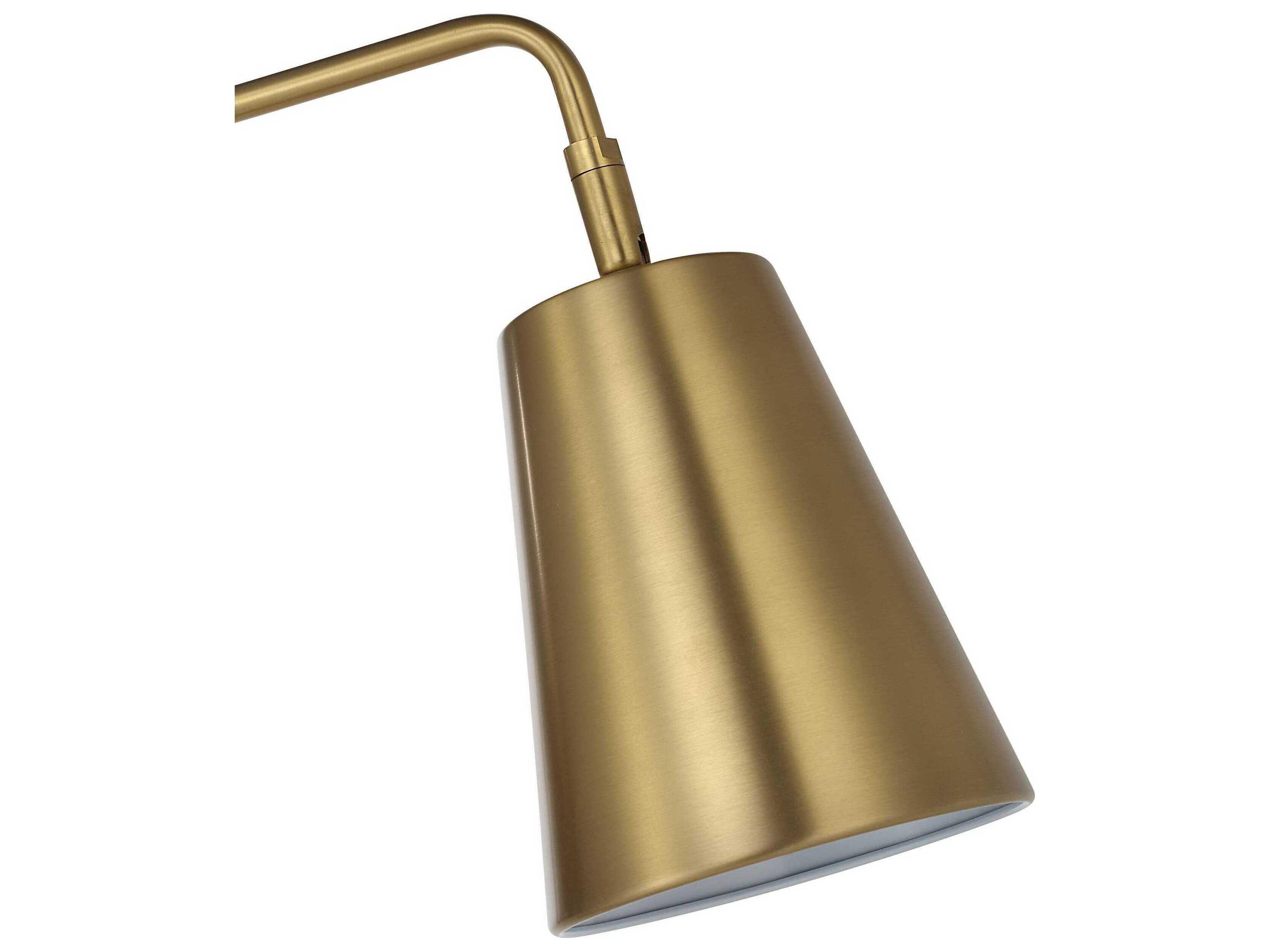 Renwil Vidura Plated Brass Brushed Iron Floor Lamp