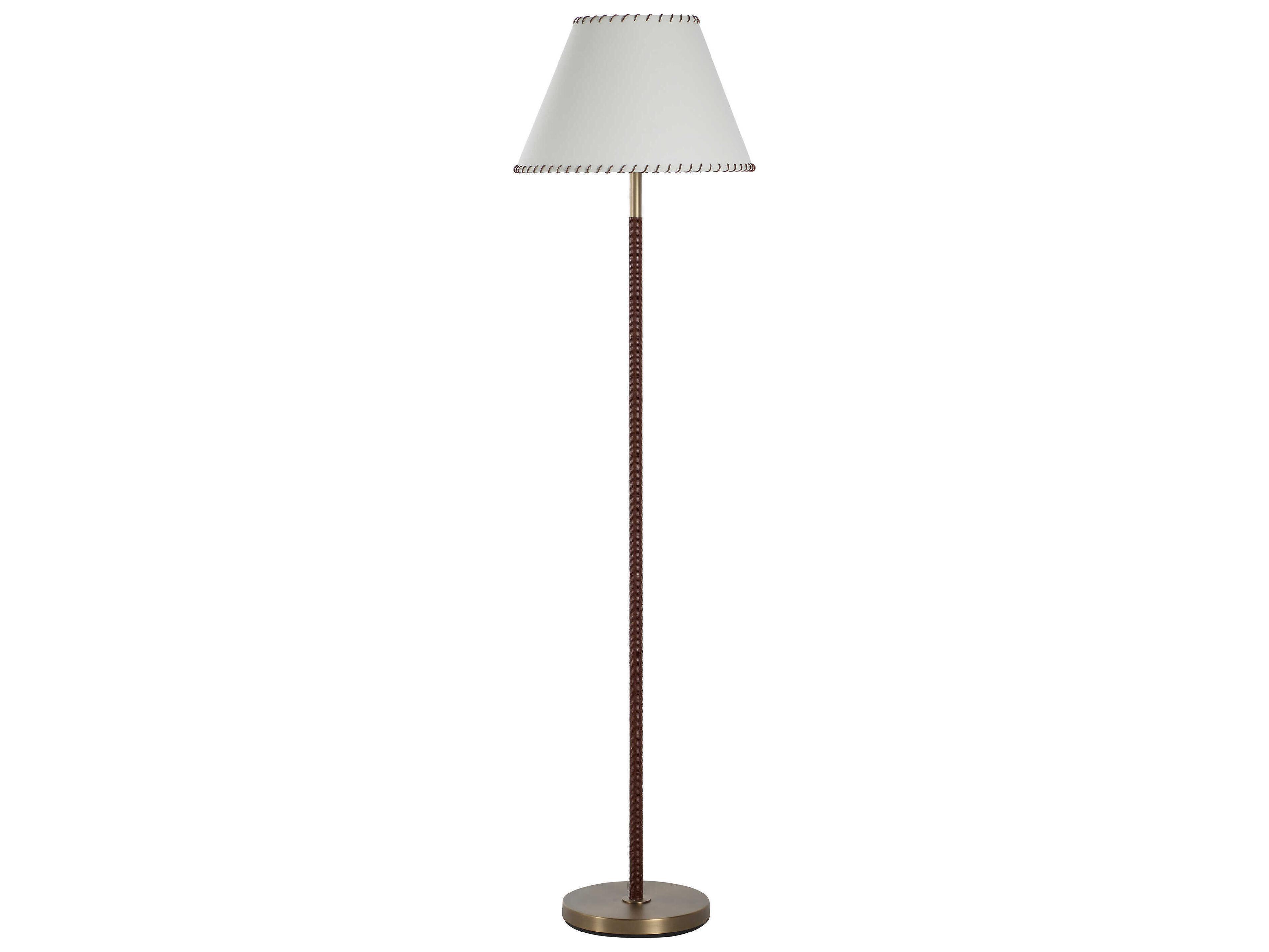 Elea Dark Antique Brushed Brass Floor Lamp