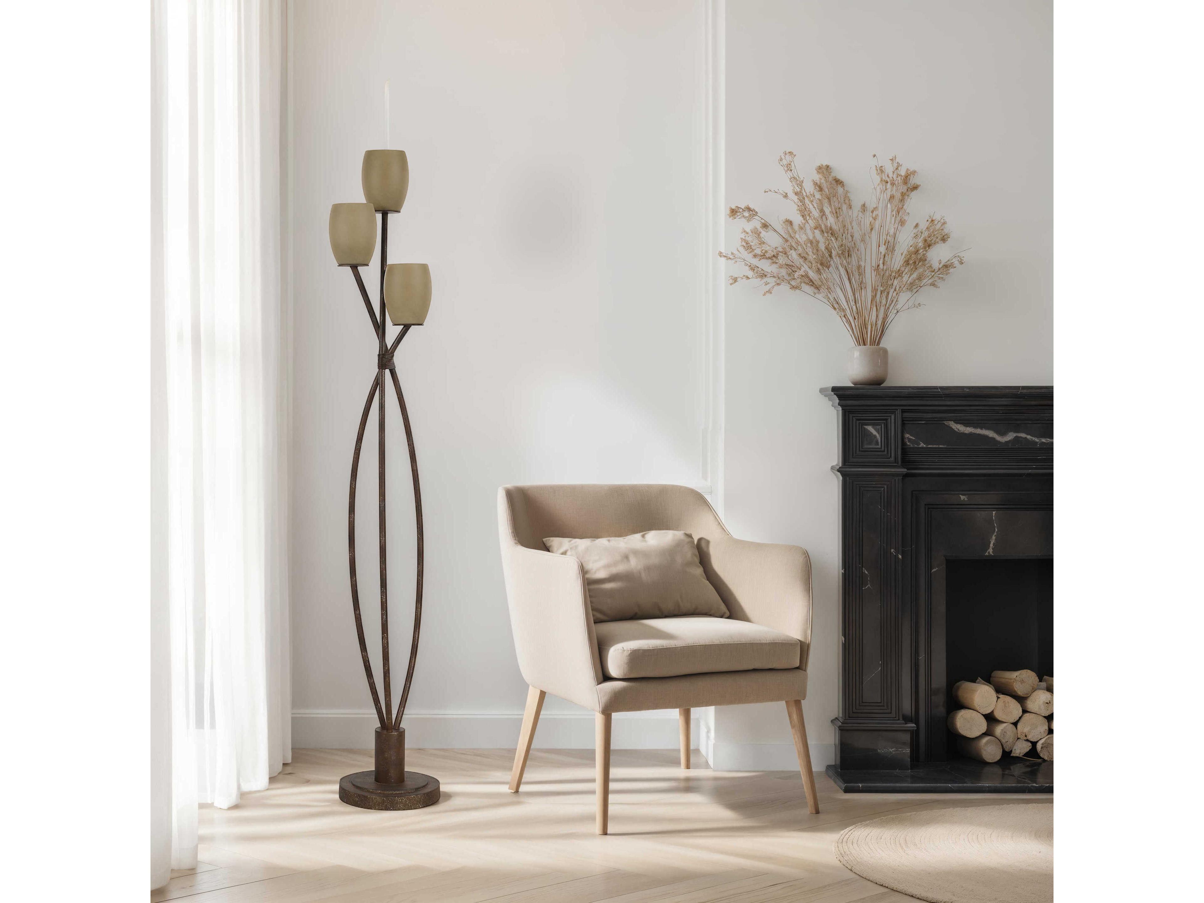 Renwil Soan Copper Bronze Gold Floor Lamp