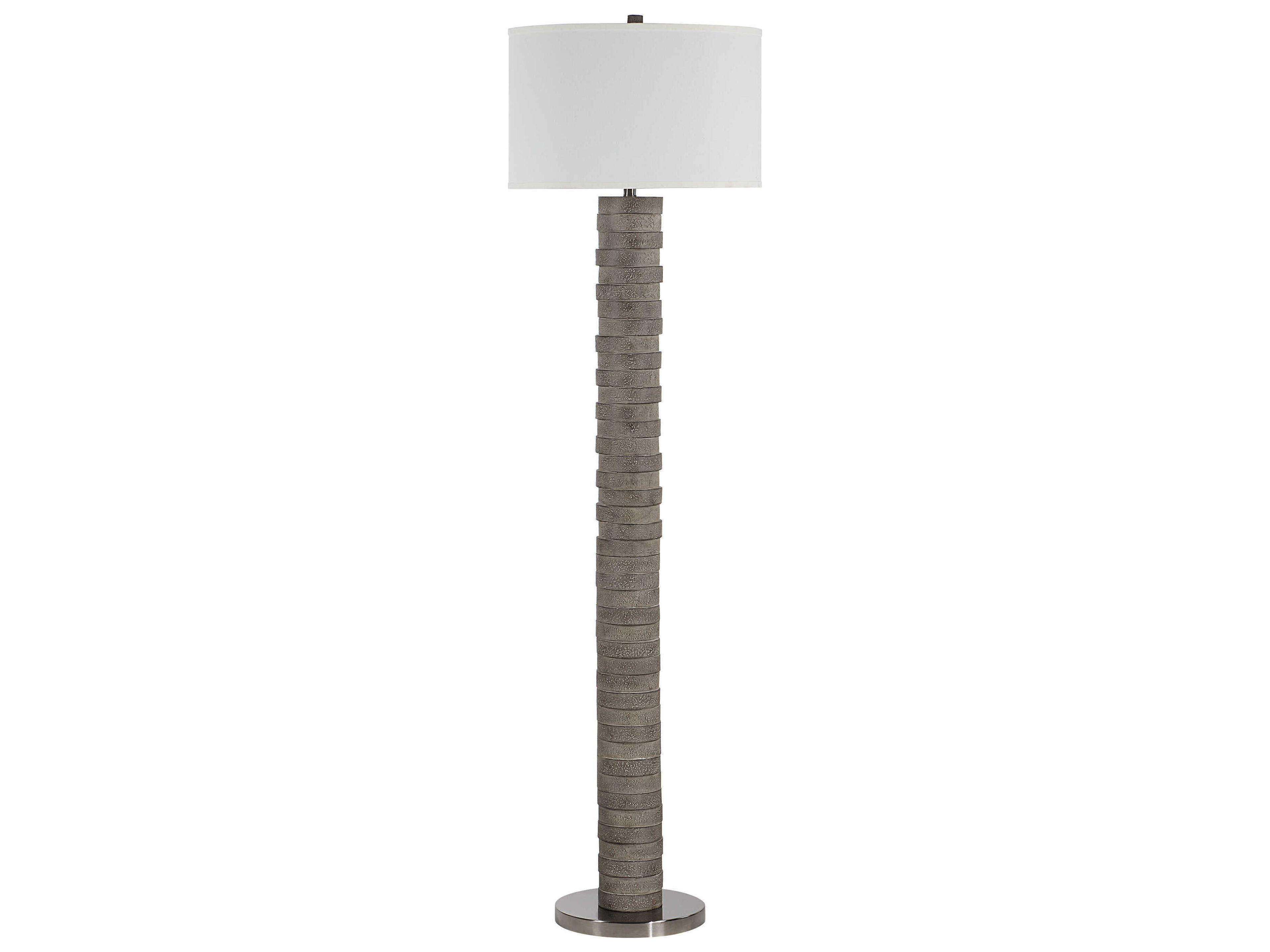 Moringa Warm Charcoal Grey Floor Lamp