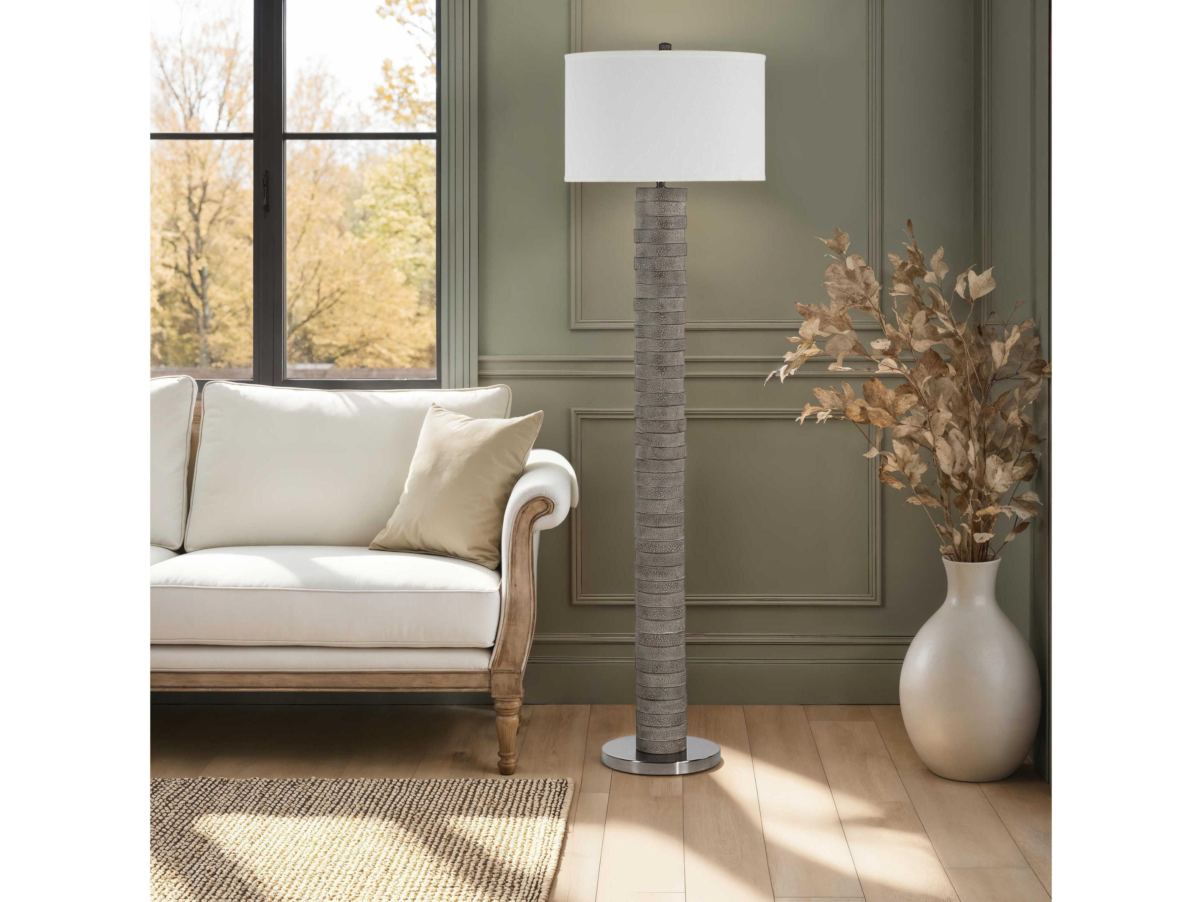 Renwil Moringa Warm Charcoal Grey Floor Lamp