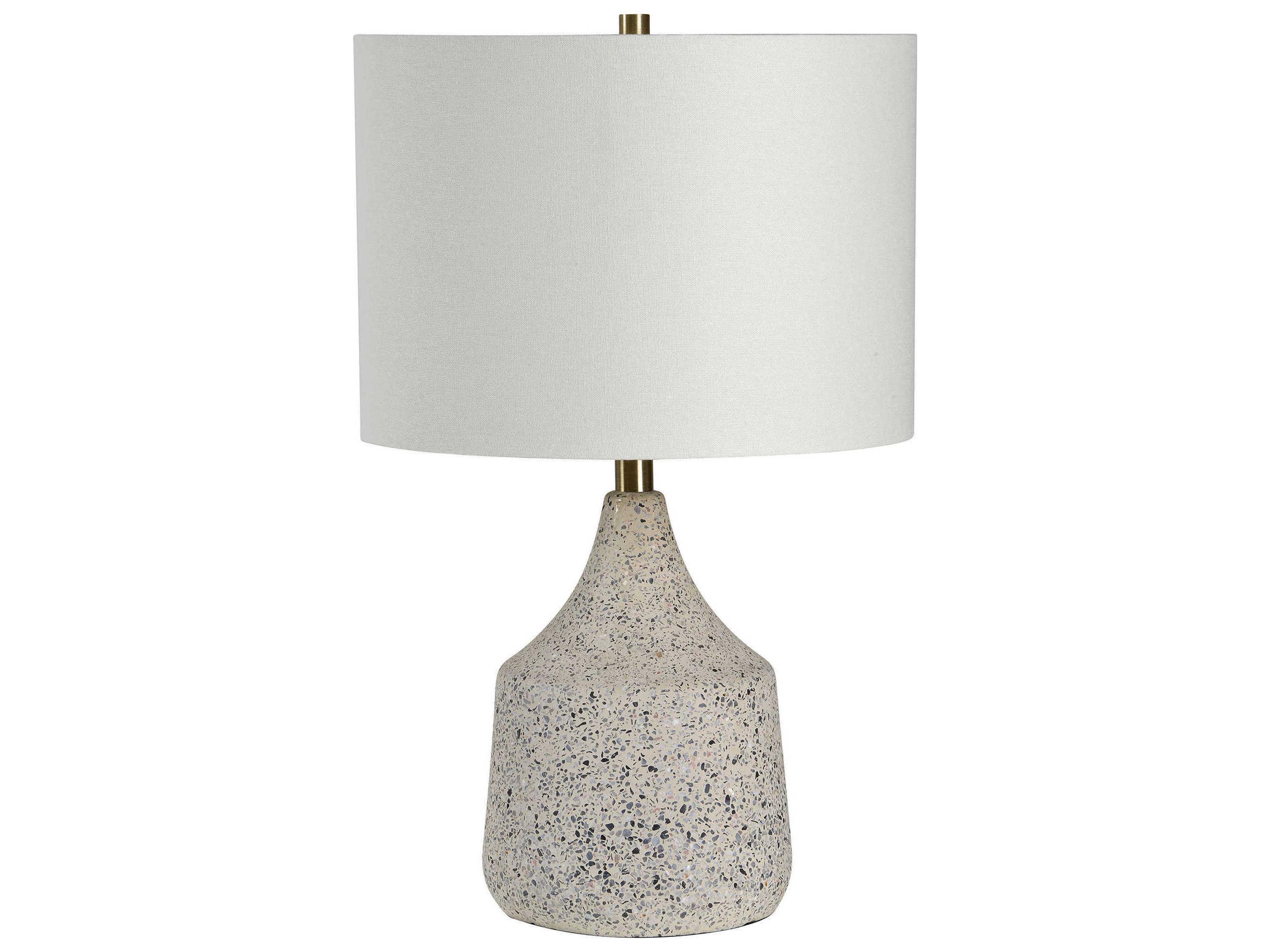 Longmore Beige Speckles Off White Table Lamp