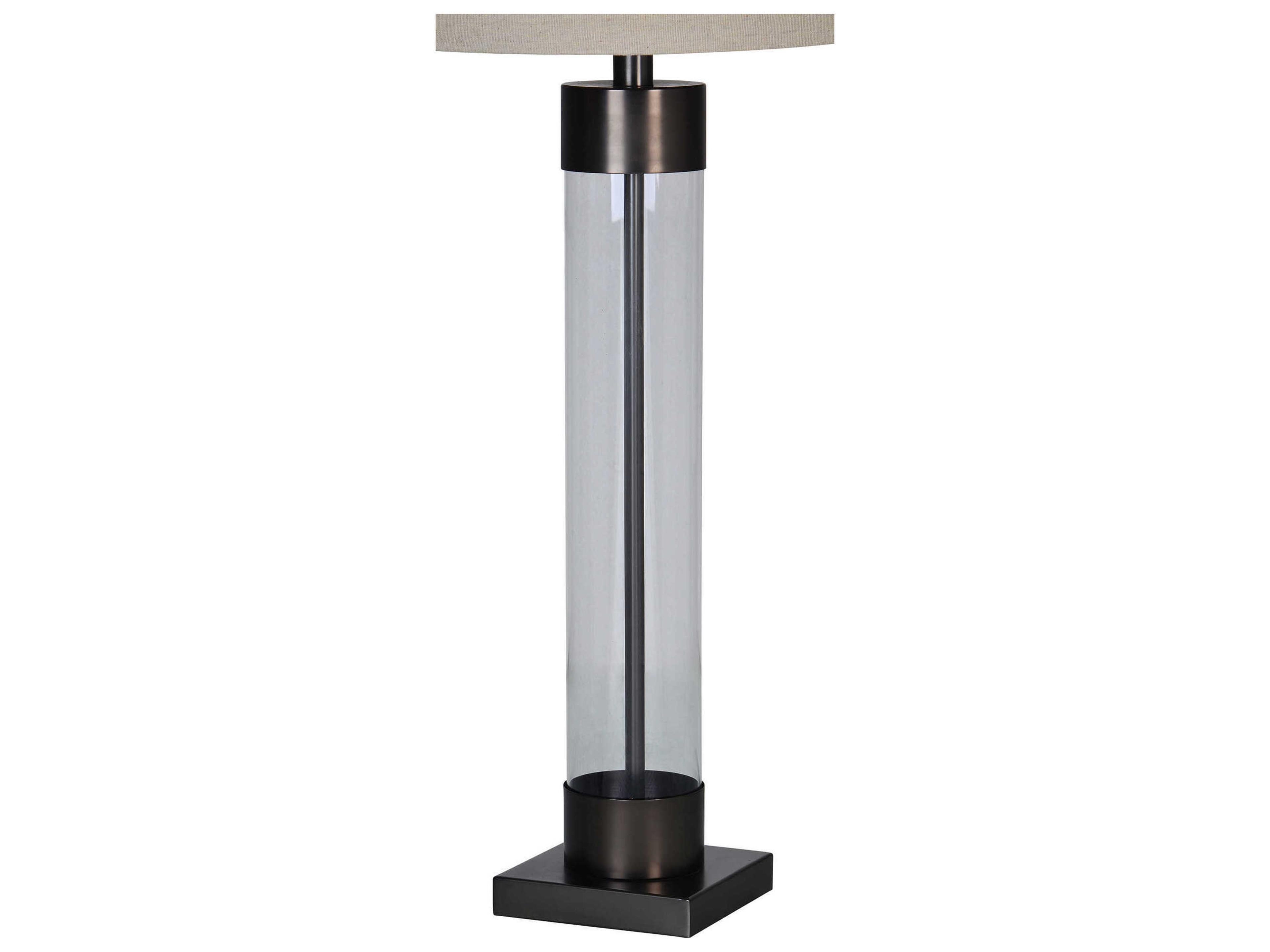 Renwil Meredith Clear Beige Linen Buffet Lamp