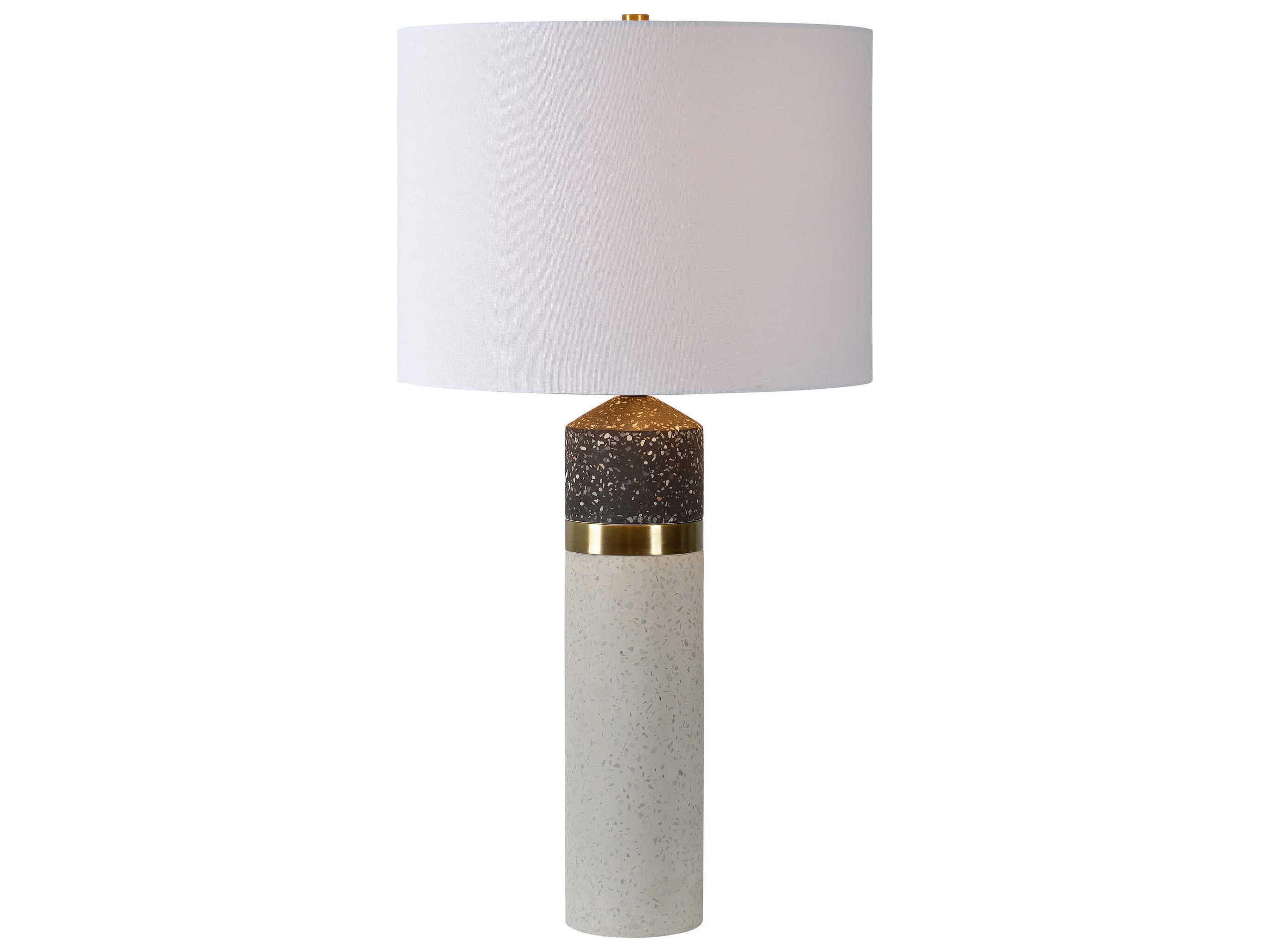 Renwil Kaitlyn White Black Speckles Buffet Lamp