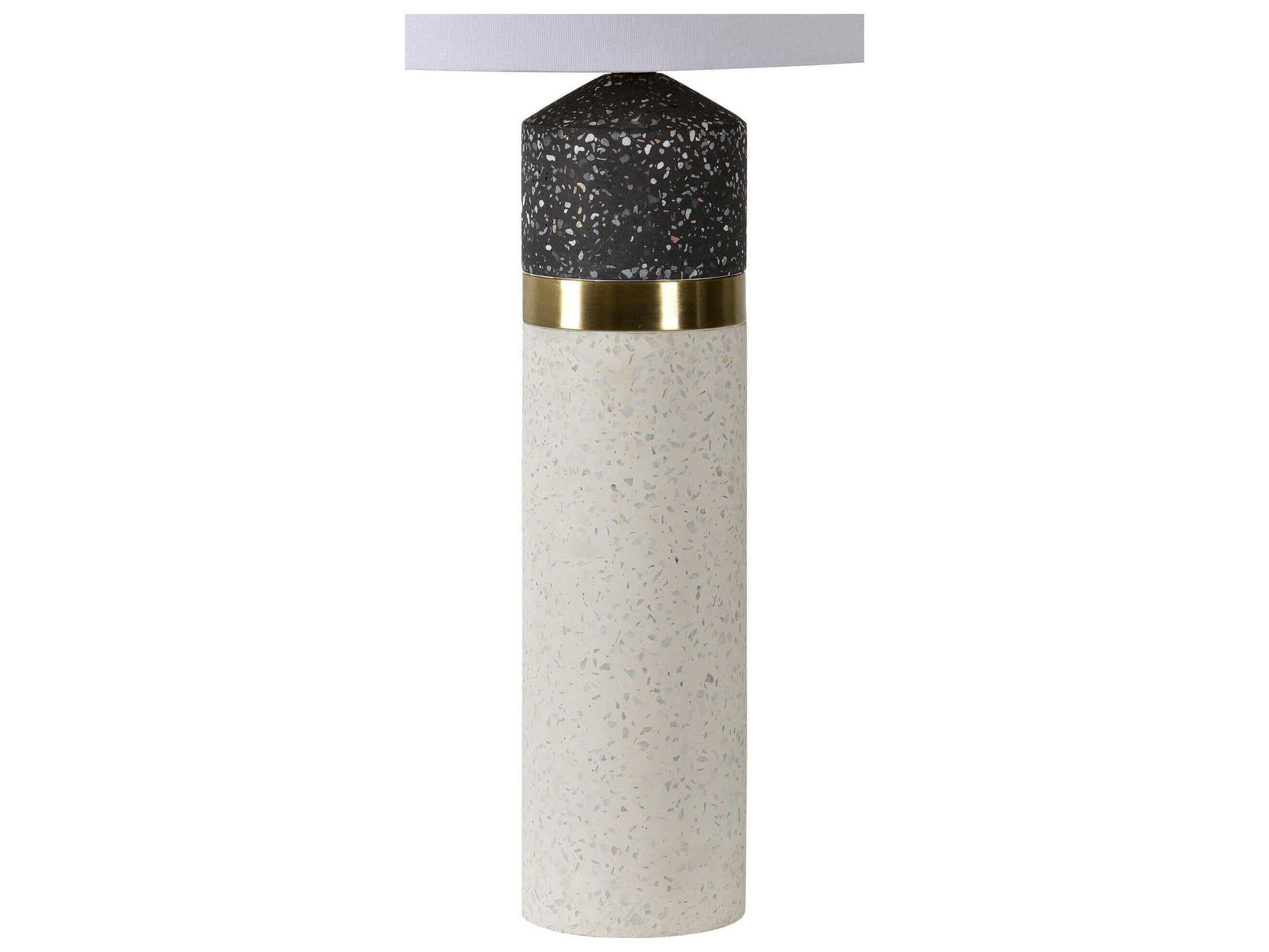 Renwil Kaitlyn White Black Speckles Buffet Lamp