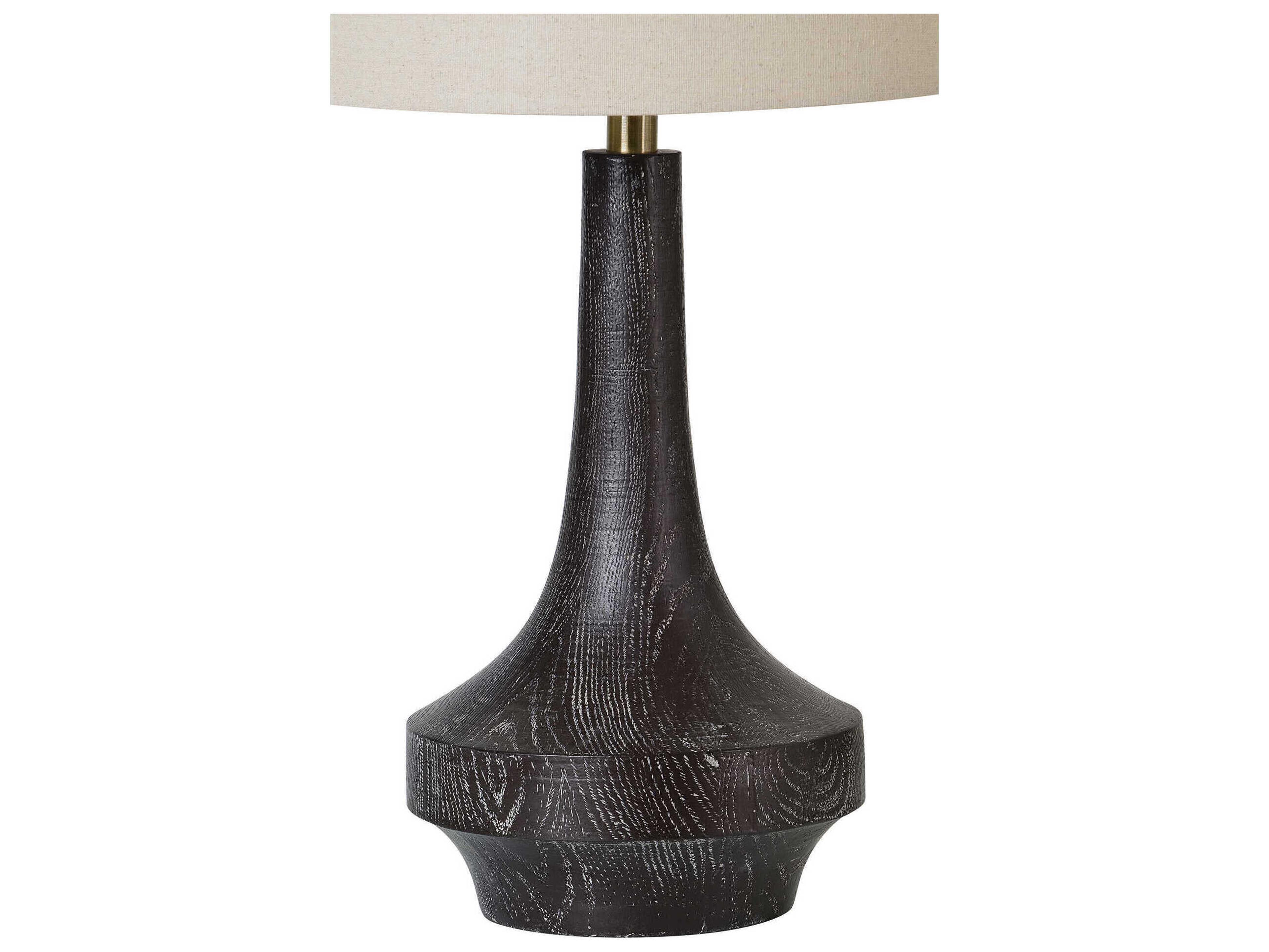 Renwil Truro Brown Beige Linen Buffet Lamp