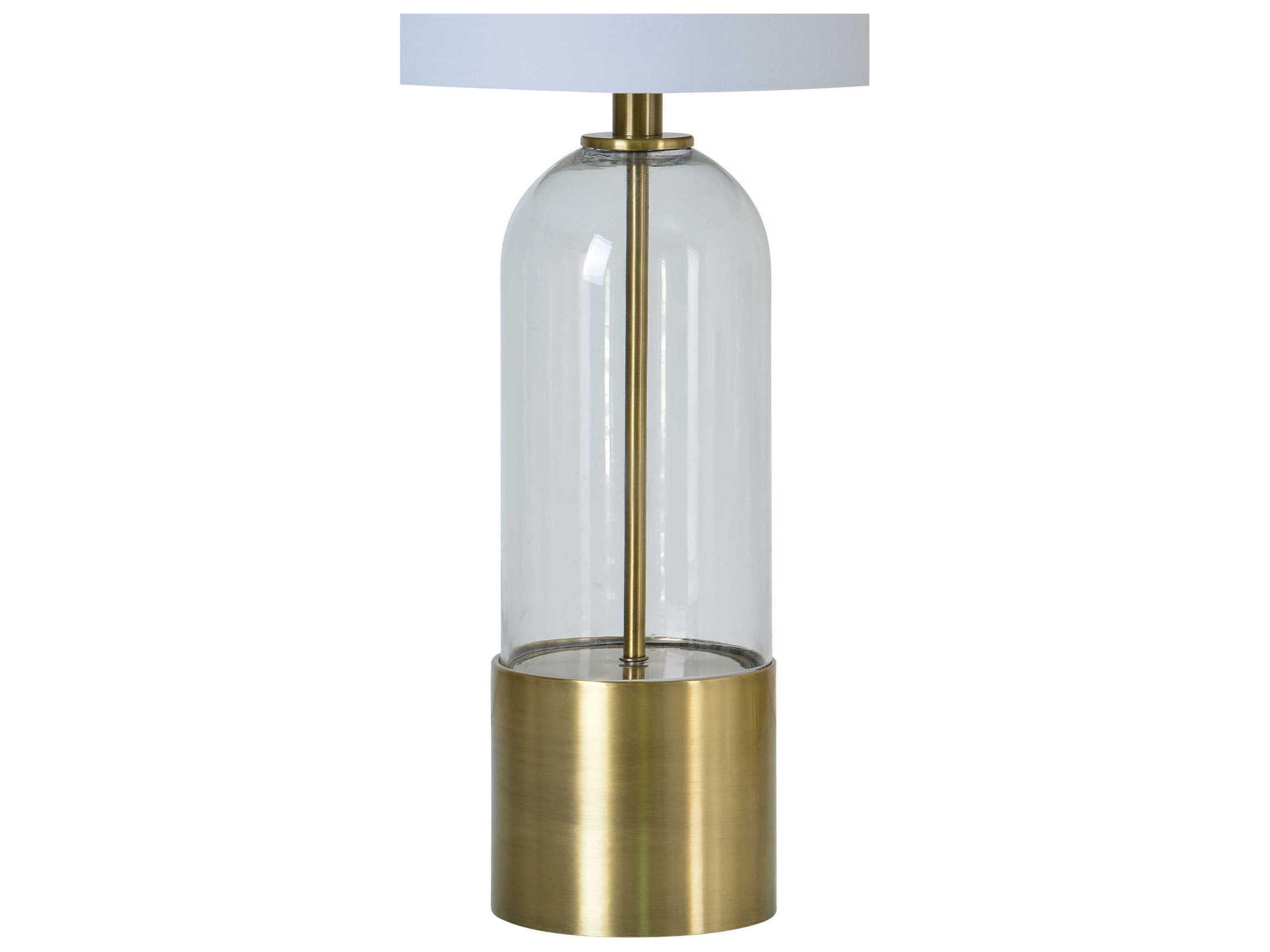 Renwil Theodore Clear Brass Buffet Lamp Set of 2