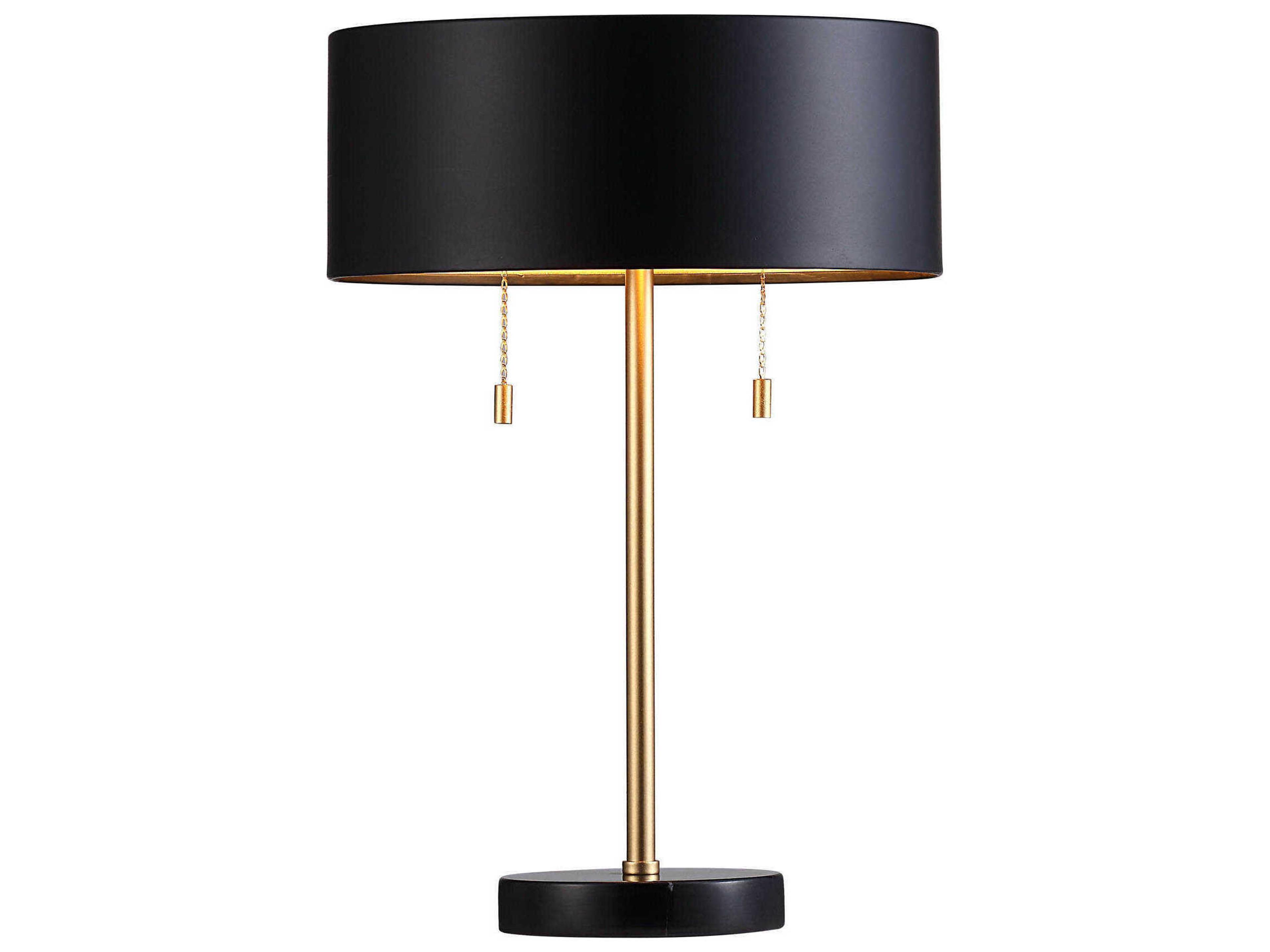 Renwil Gillian Gold Matte Black Iron Table Lamp