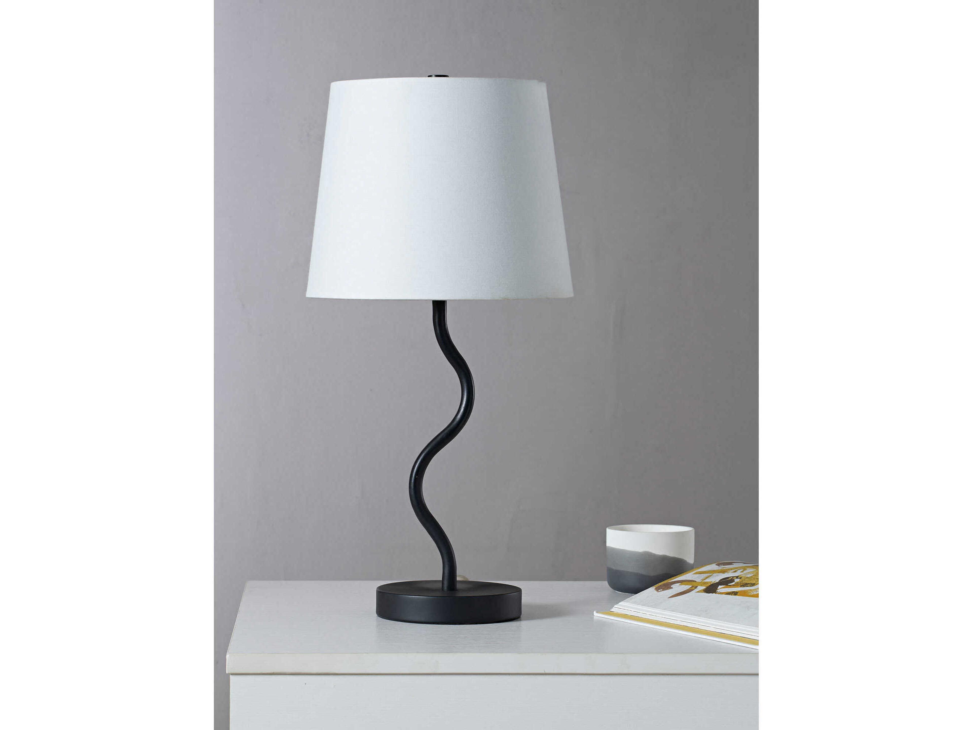Renwil Mayssa Matte Black Table Lamp