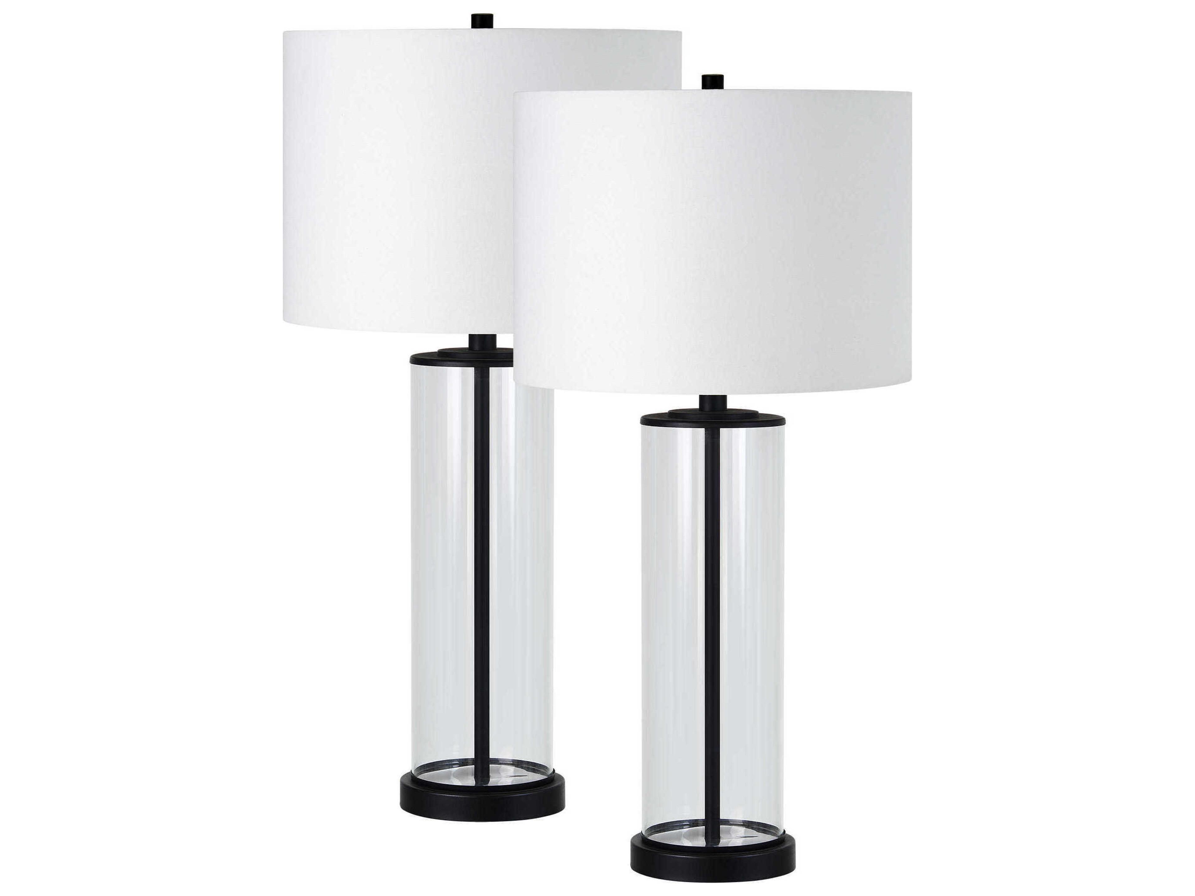 Desdemona Black Clear Buffet Lamp Set of 2