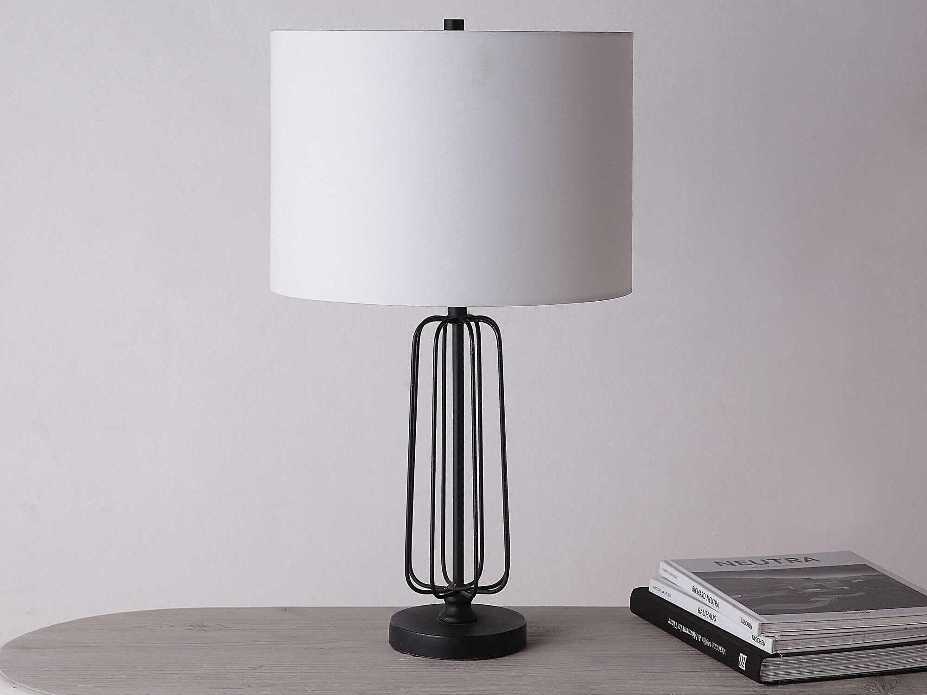 Renwil Shadia Matte Black Buffet Lamp Set of 2