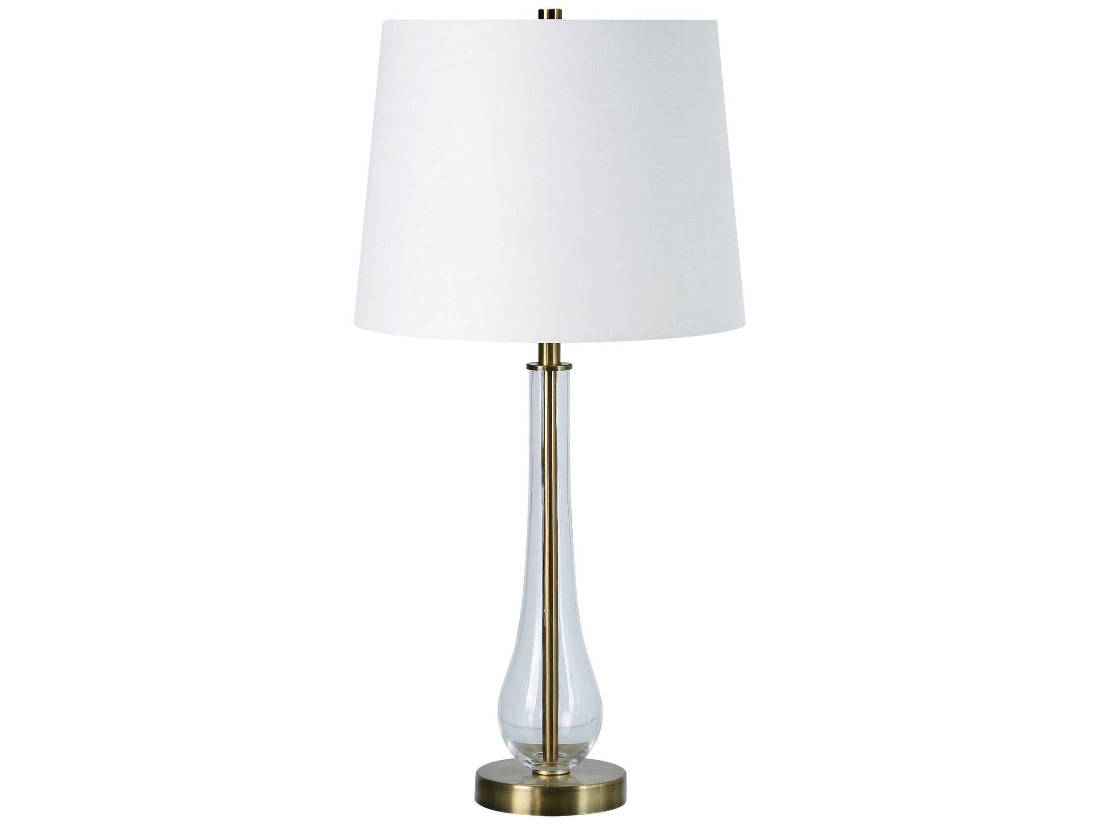 Renwil Nabi Clear Brass Buffet Lamp Set of 2