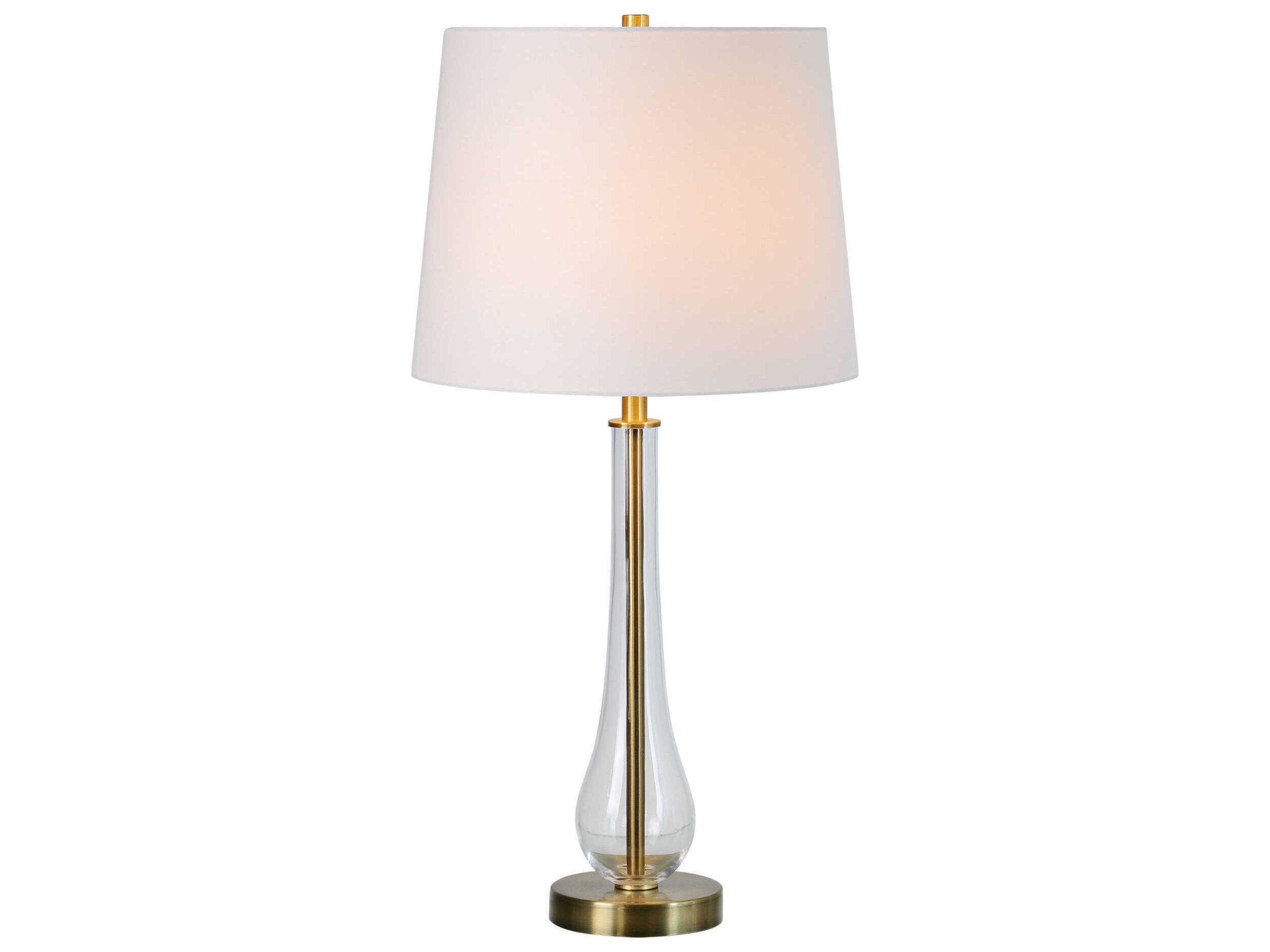 Renwil Nabi Clear Brass Buffet Lamp Set of 2