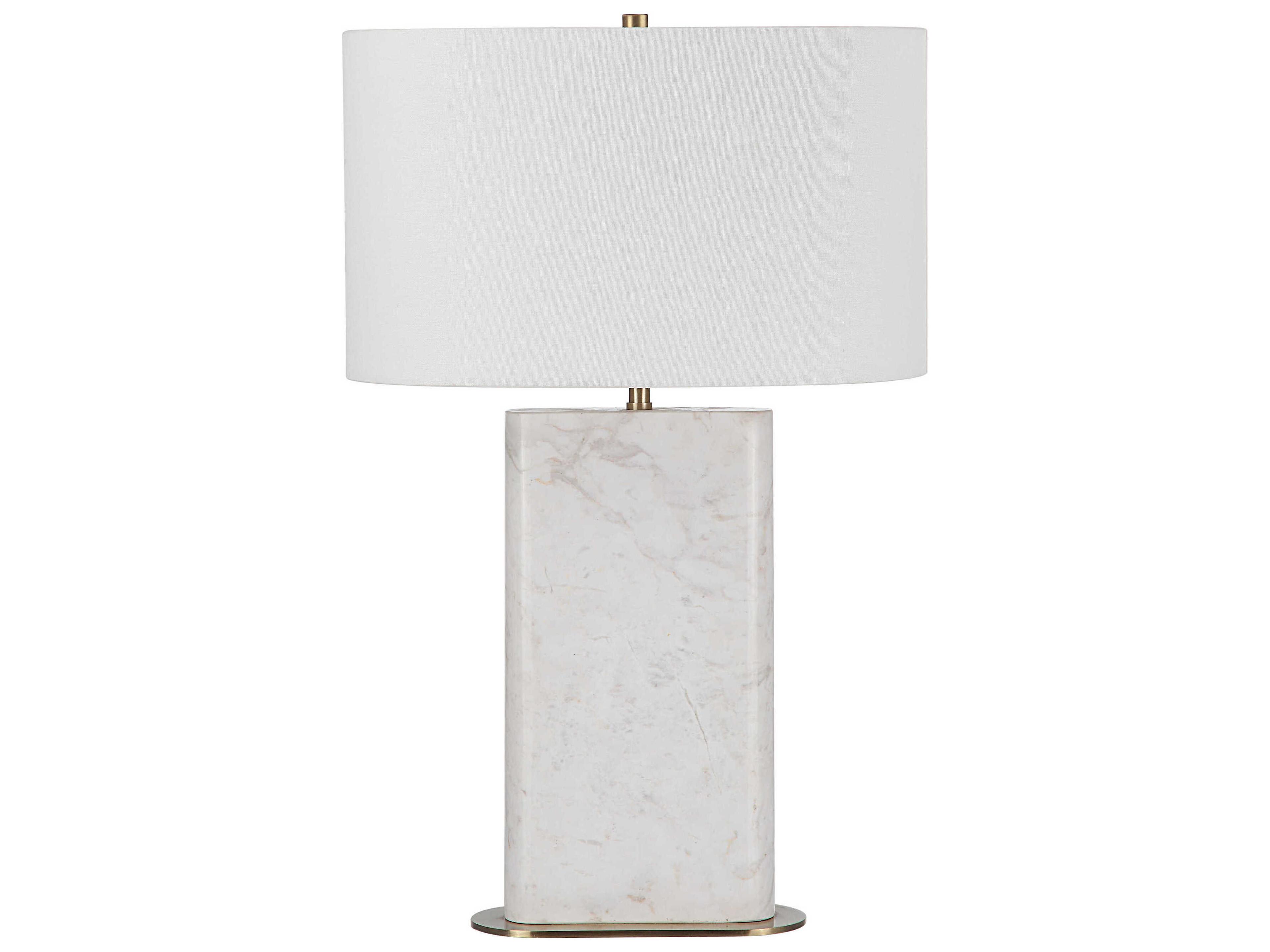Irisa Honed White Buffet Lamp