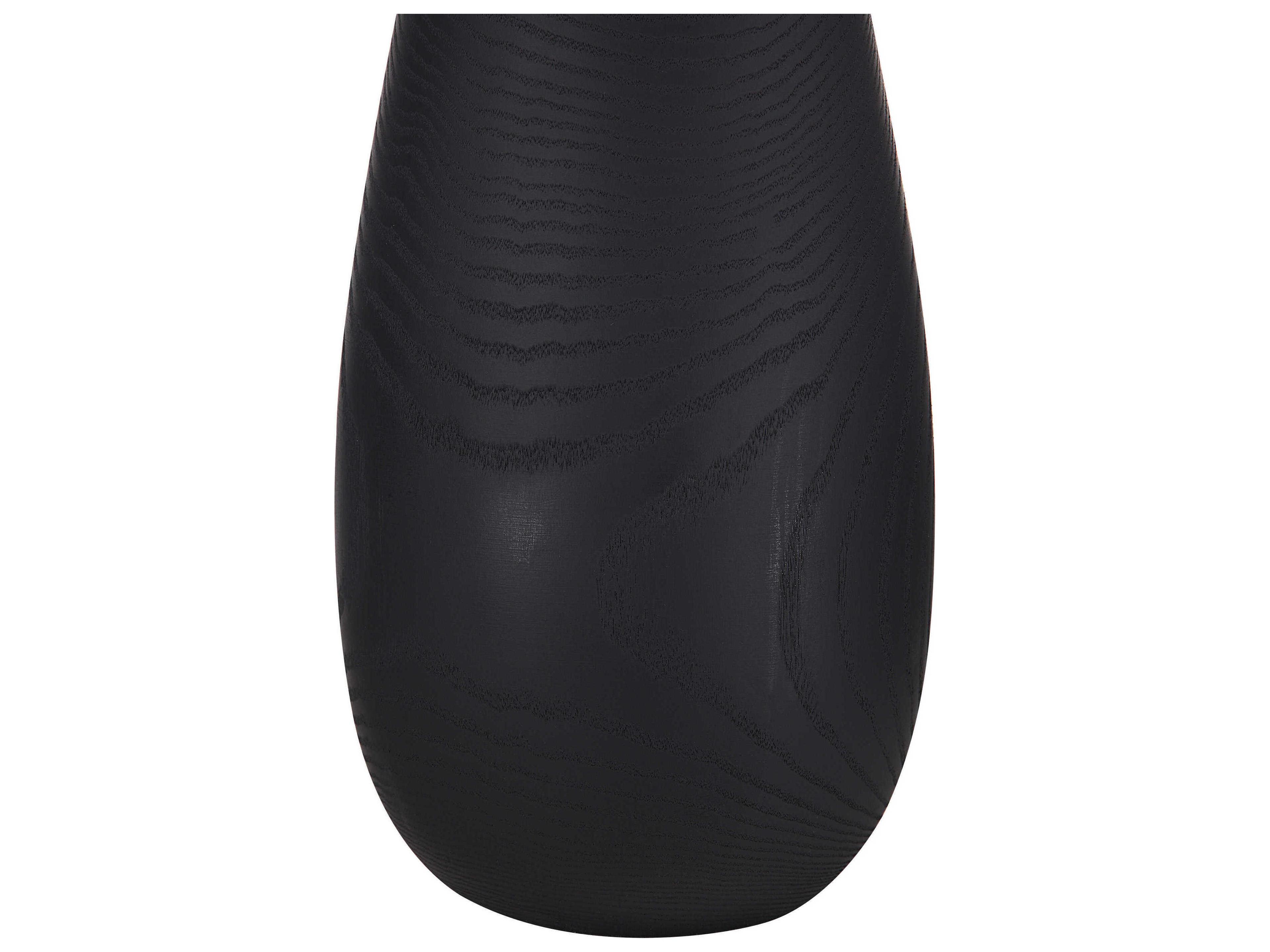 Renwil Tala Matte Black Ivory Linen Buffet Lamp