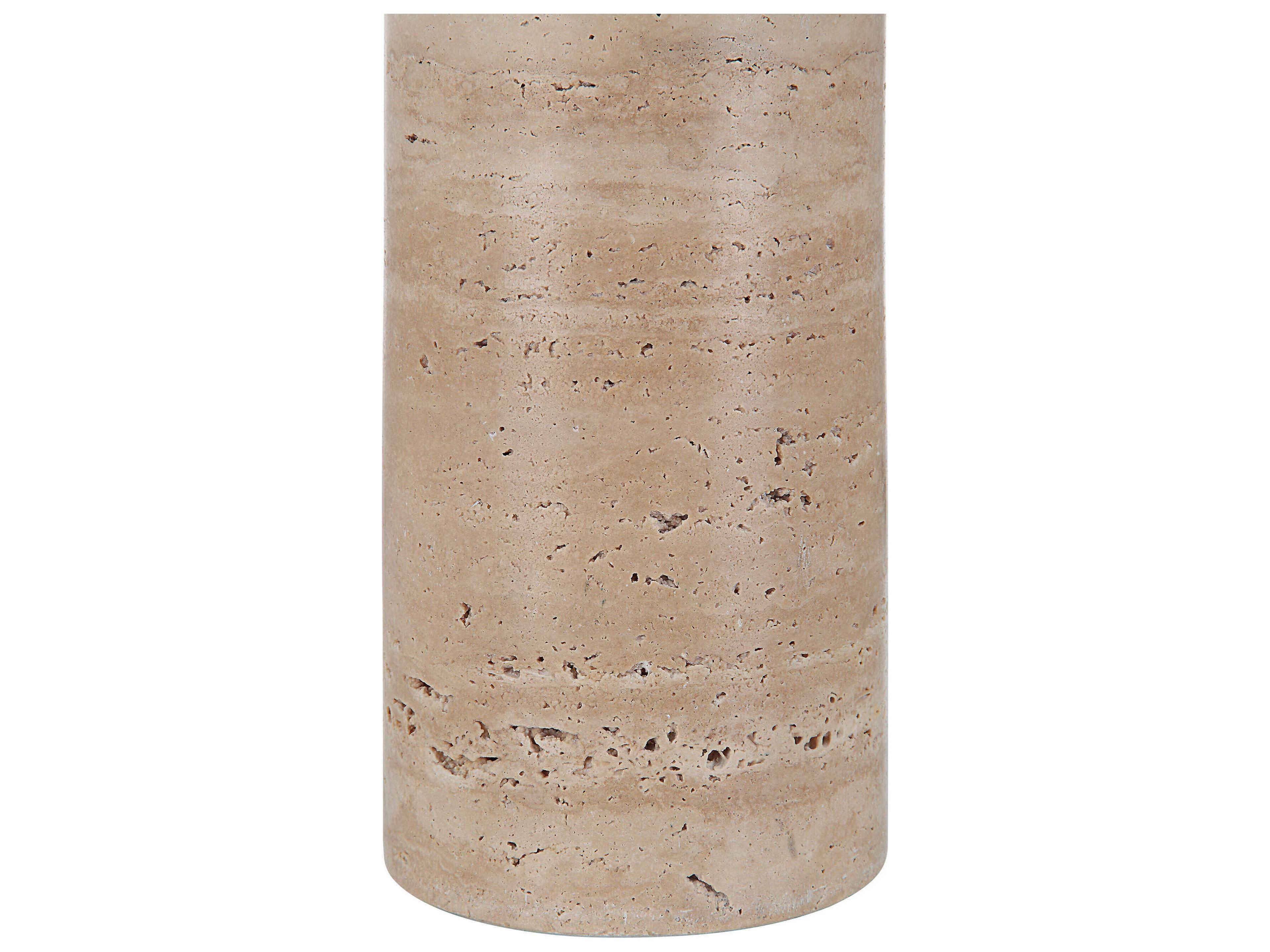 Renwil Ixora Natural Honed Ivory Linen Brown Buffet Lamp