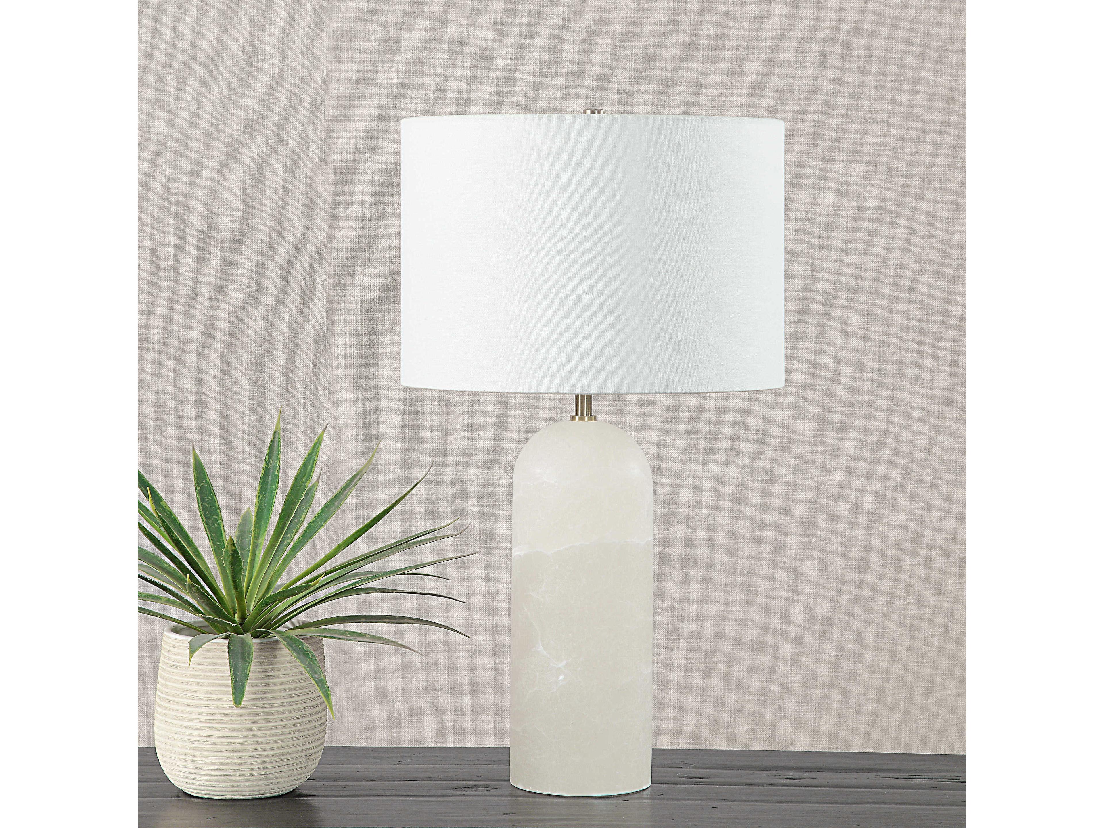 Renwil Ixia Ivory Linen Off White Buffet Lamp