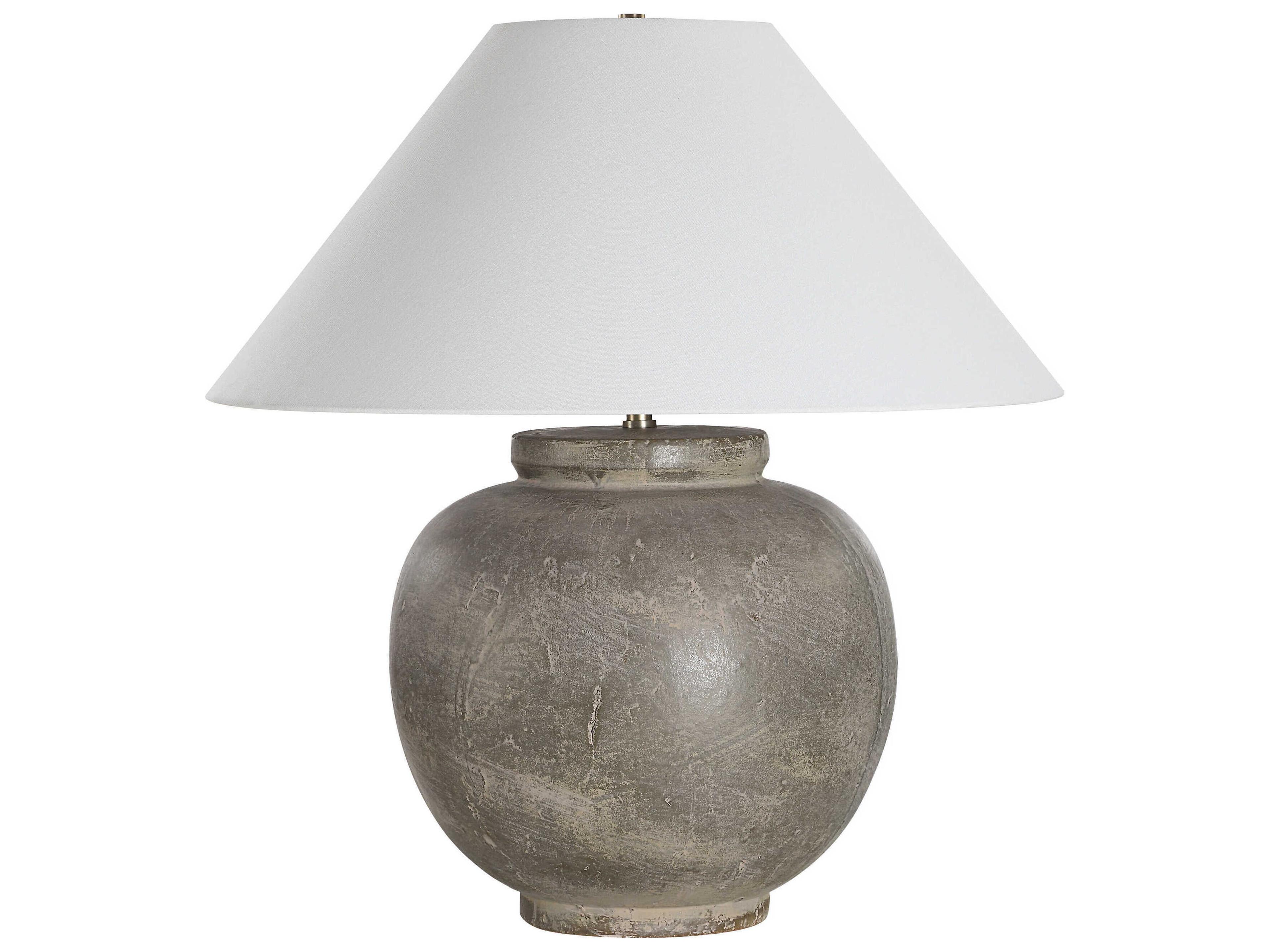 Olivia Olive Wash Green Buffet Lamp