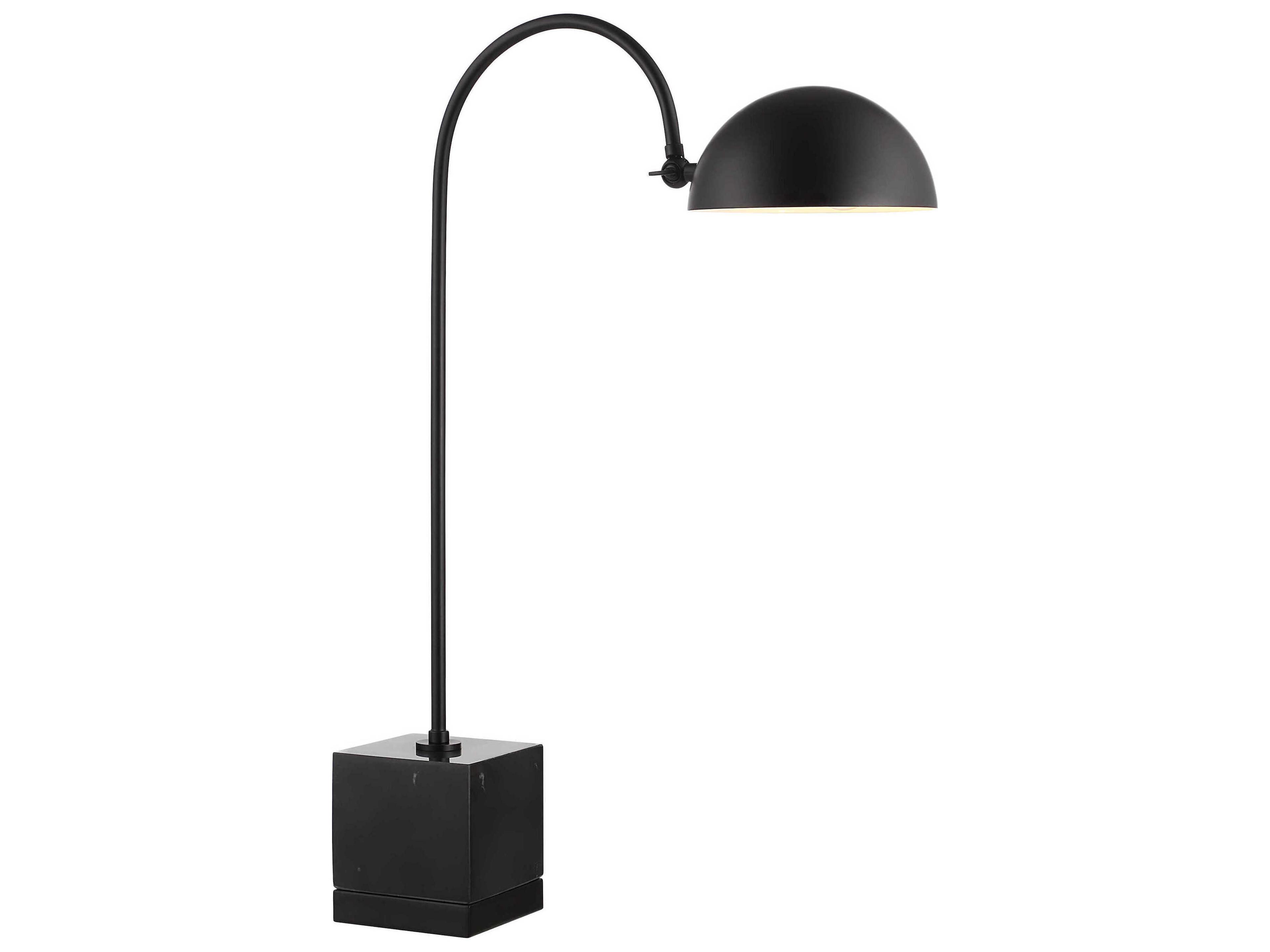 Renwil Sansia Matte Black Powder Coated White Iron Desk Lamp